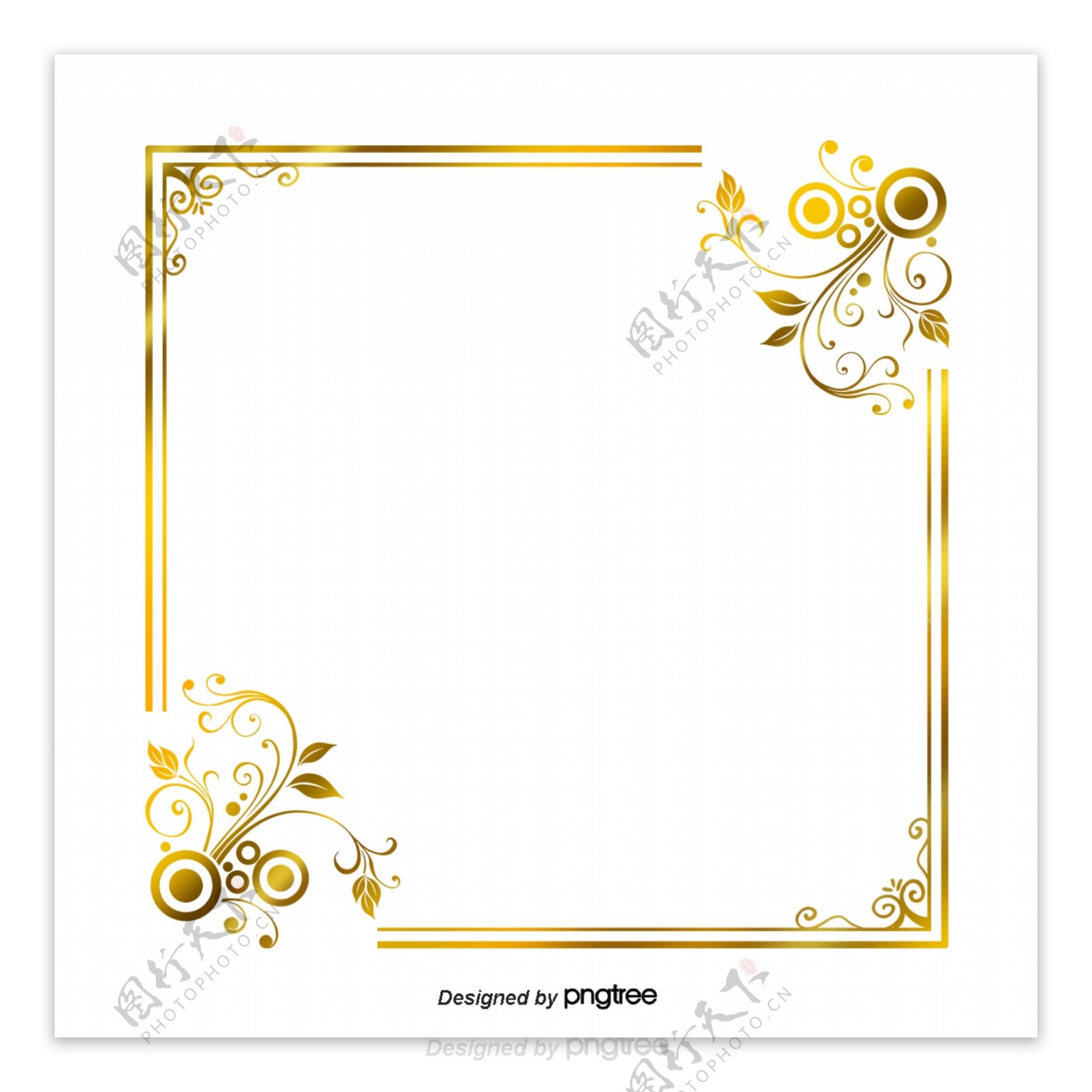 然后他把黄金框架花卉图案的方块