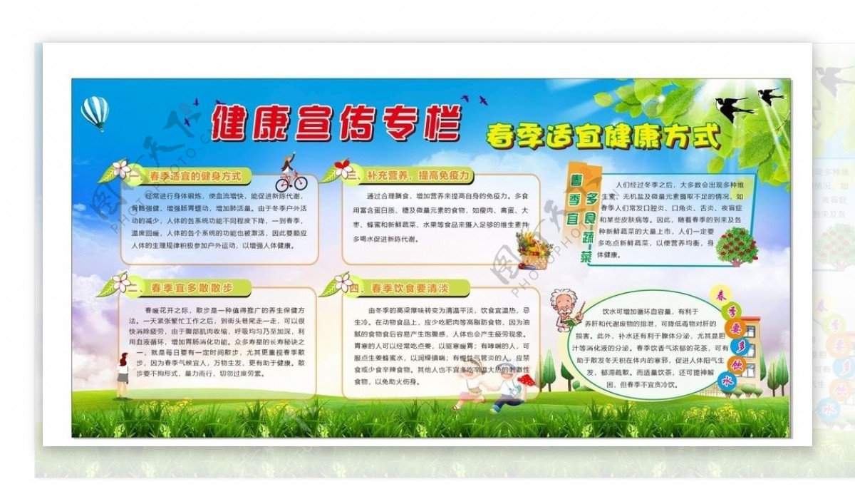 春节健康宣传栏
