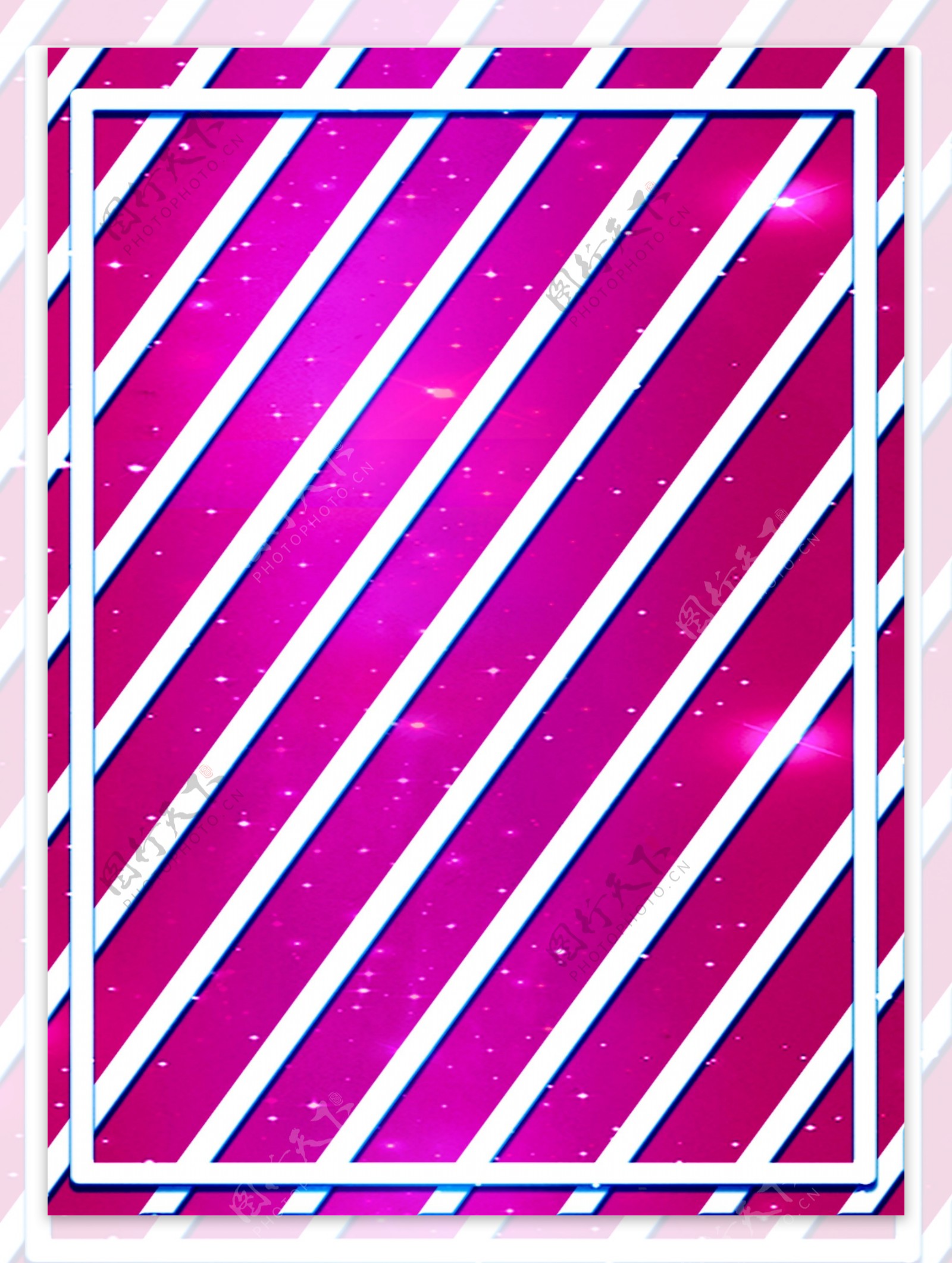 粉色星光条纹边框广告背景