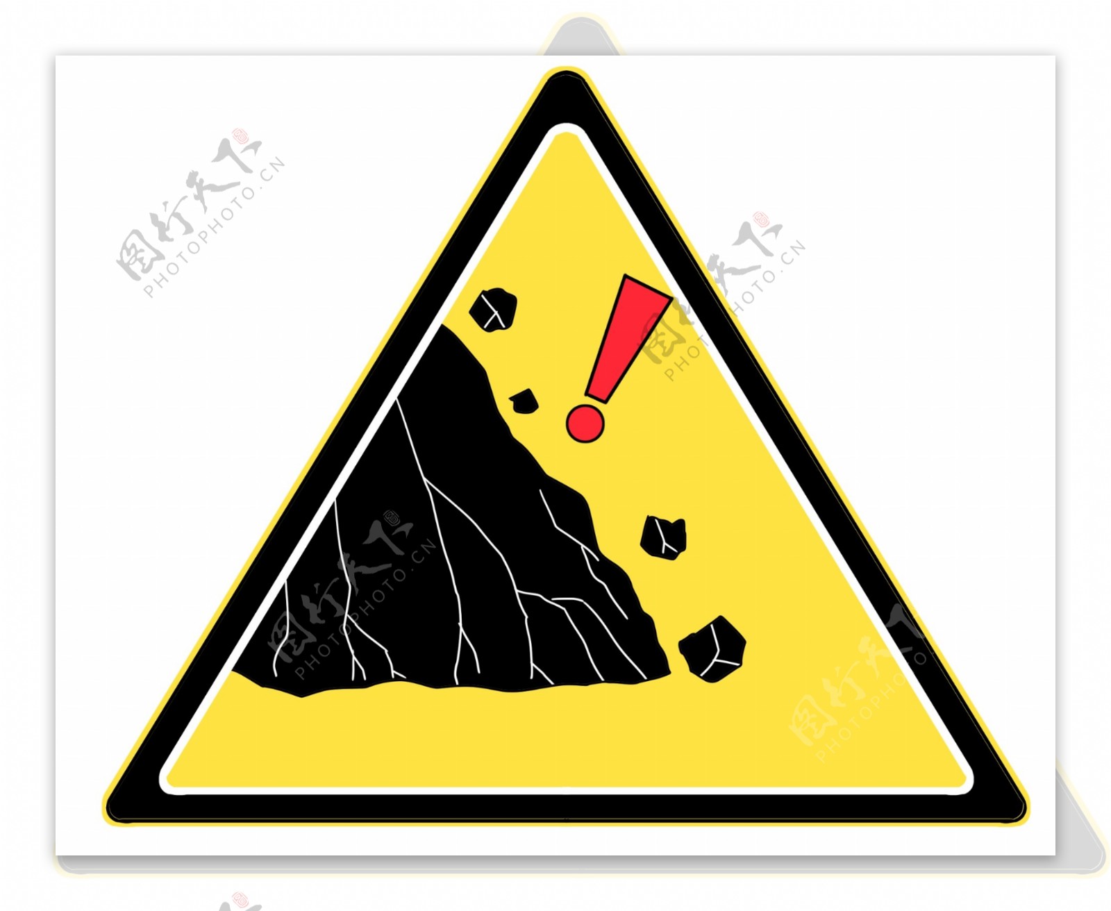 山体滑坡警示图标