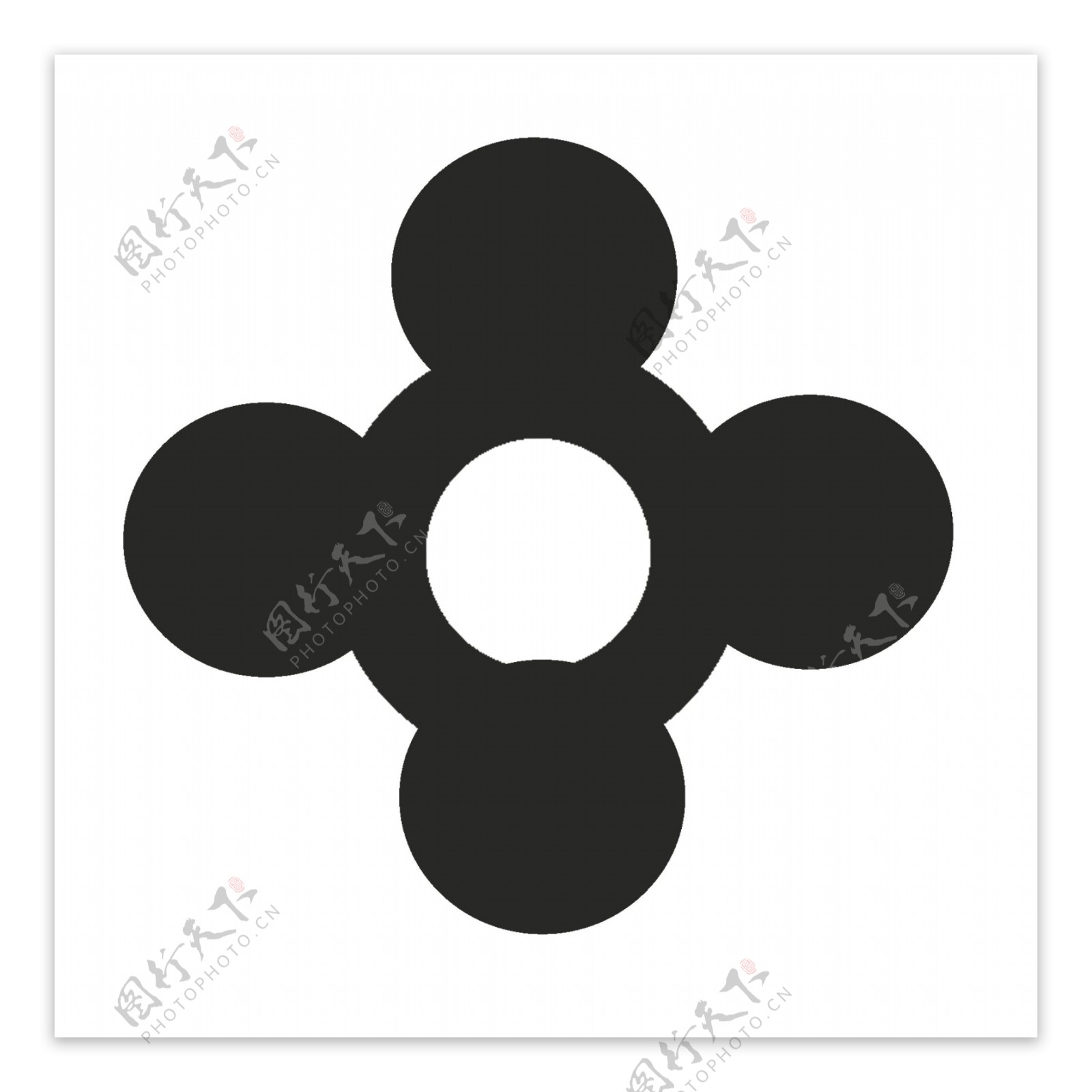 黑色圆形几何装饰