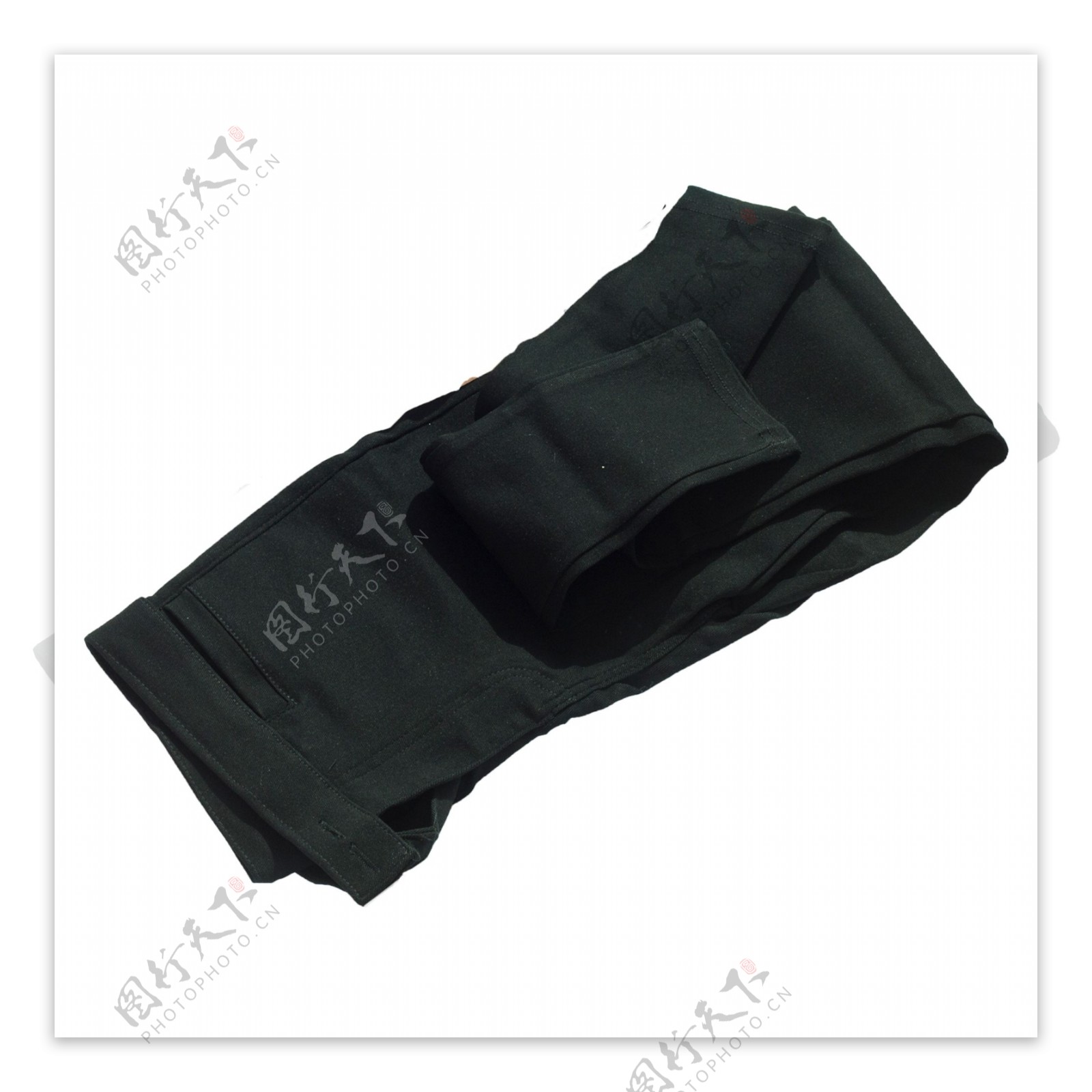 一条折叠黑色紧身裤png