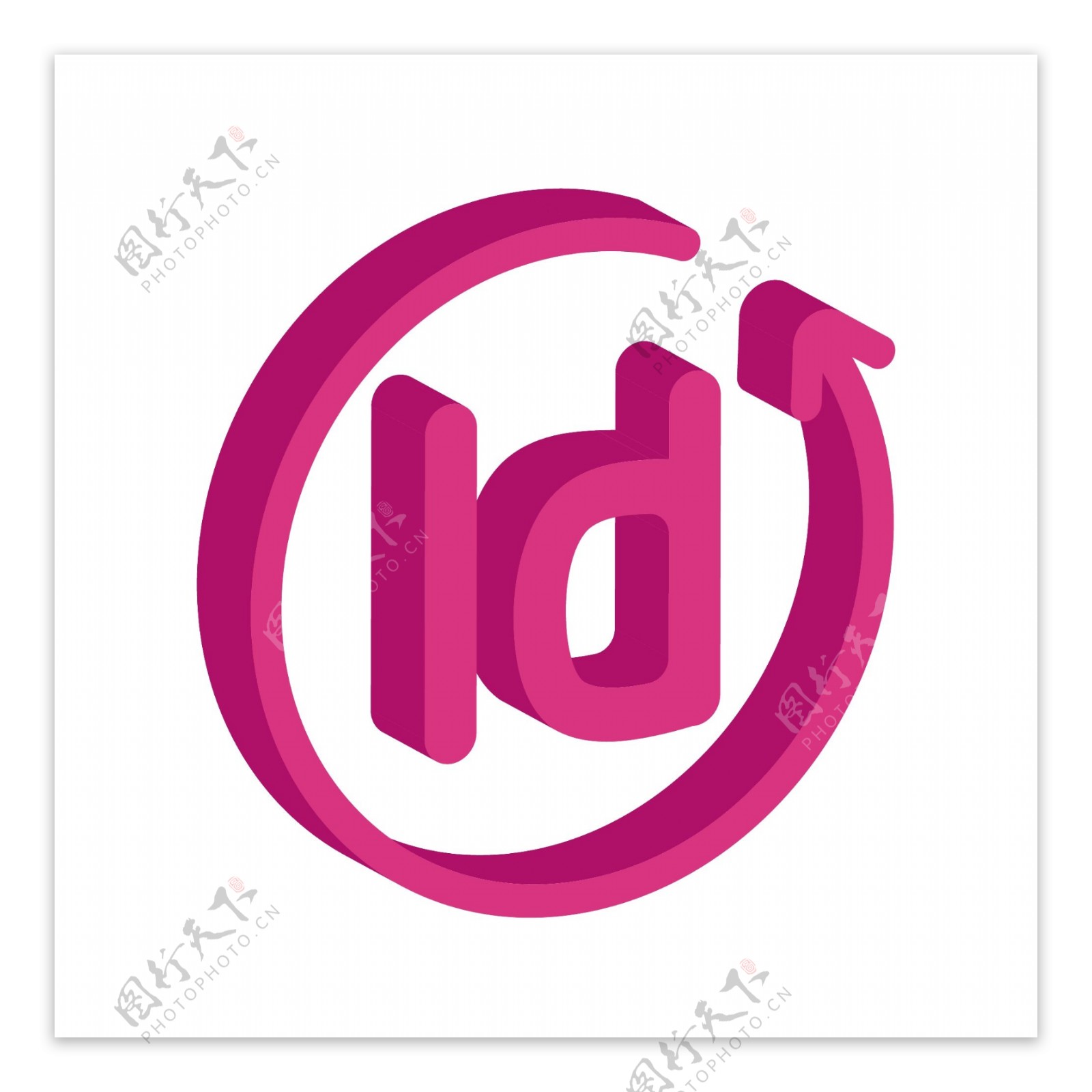 ID软件粉色设计师简历小图标