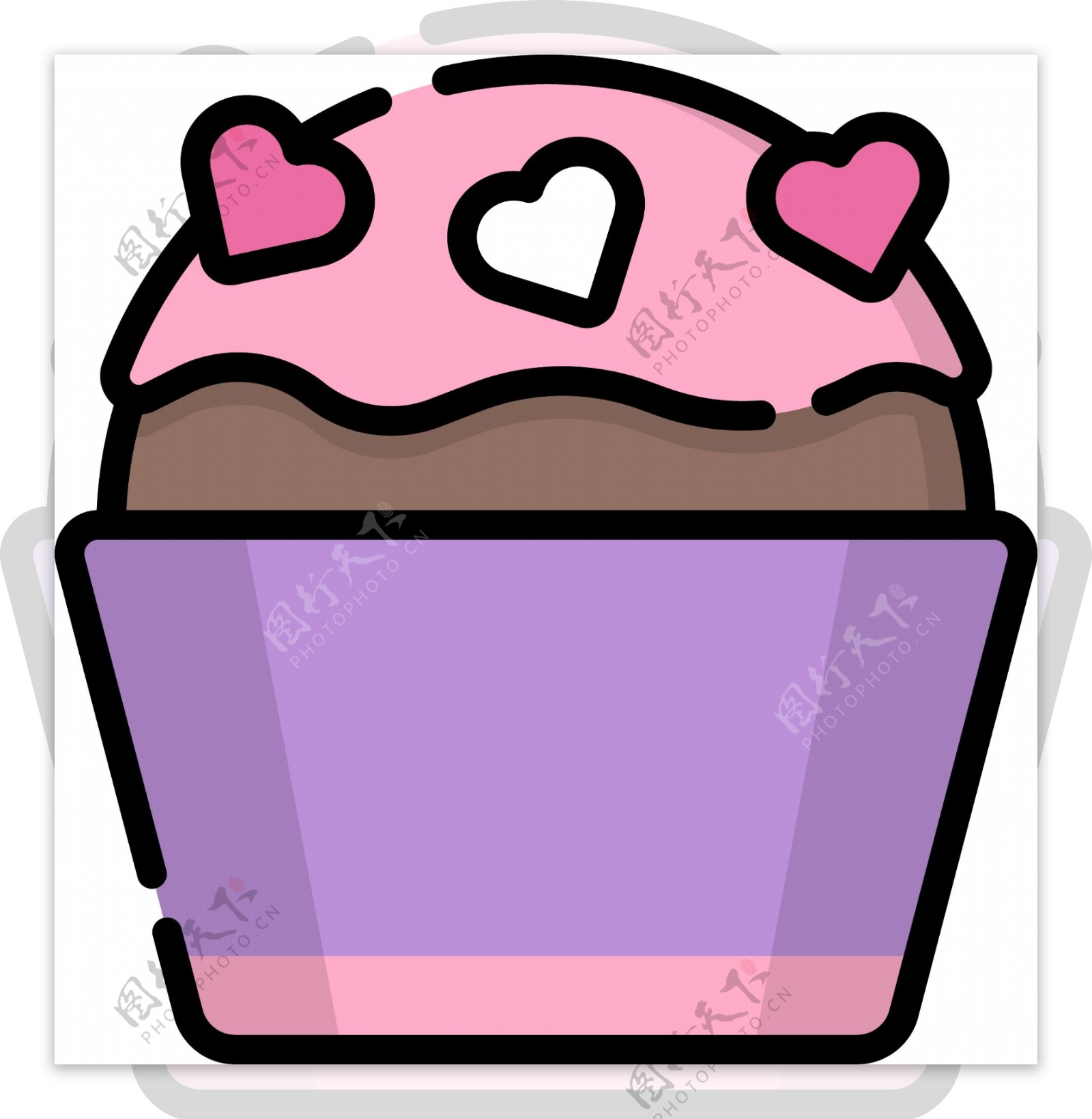 美味甜品甜食蛋糕mbe风格插画
