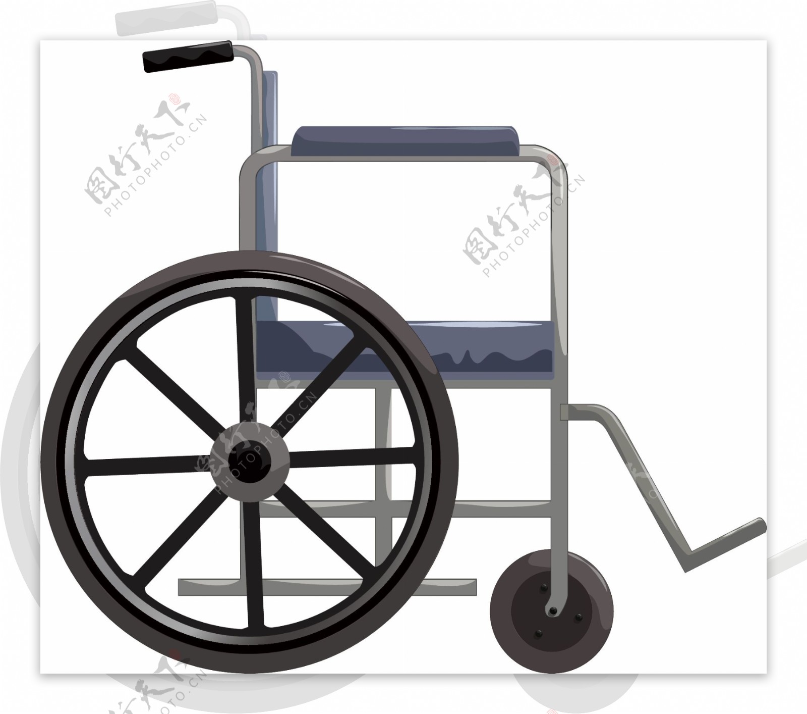 医疗方便轮椅插画