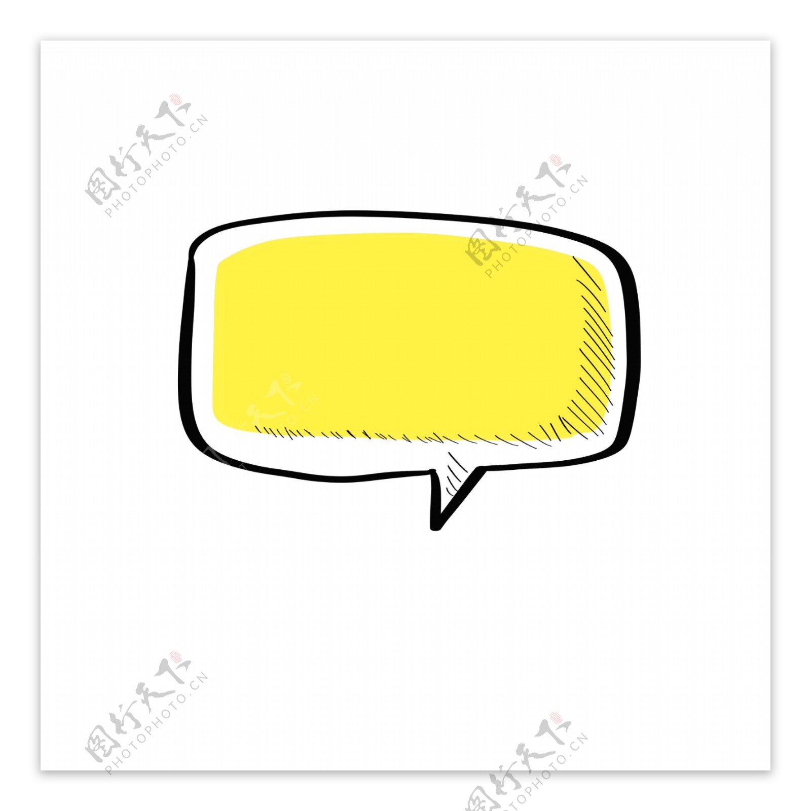 简单对话框手绘可爱黄色
