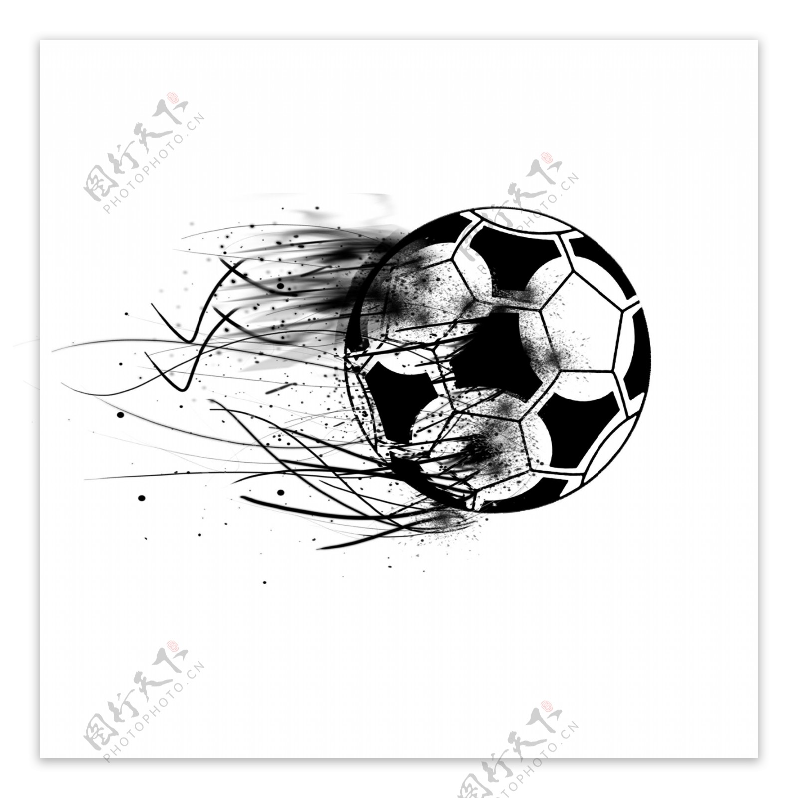 黑白喷溅世界杯创意设计