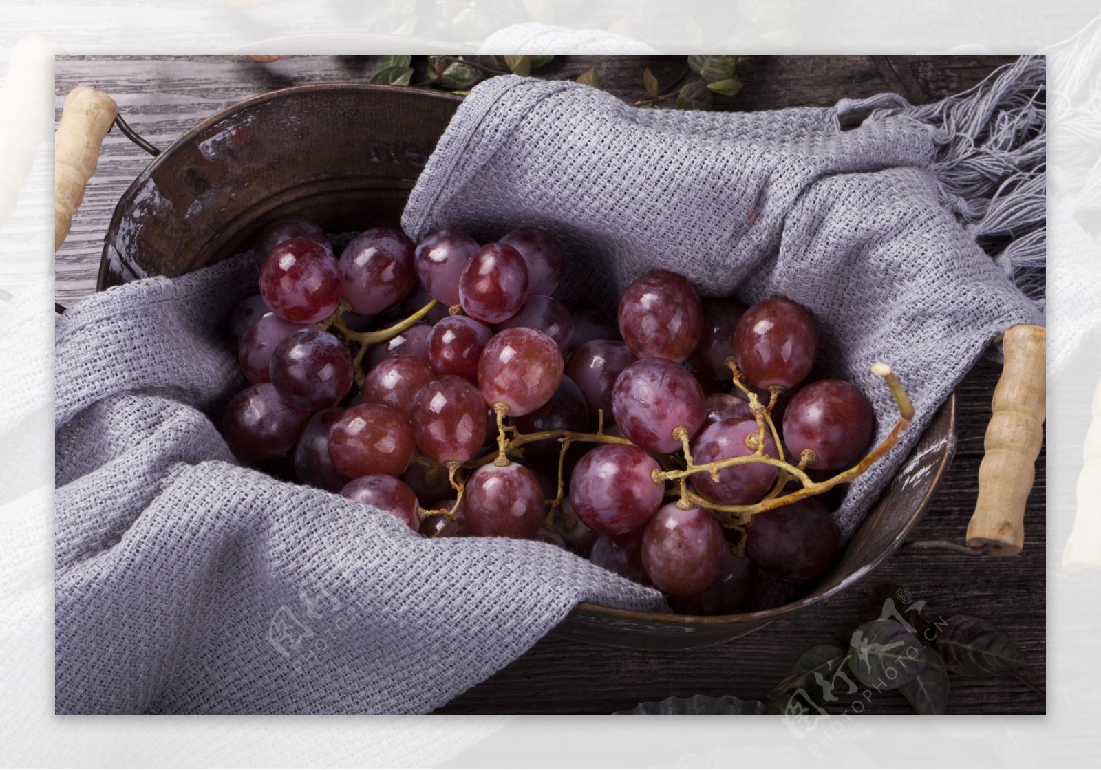 实物图摄影图可口新鲜水果葡萄2