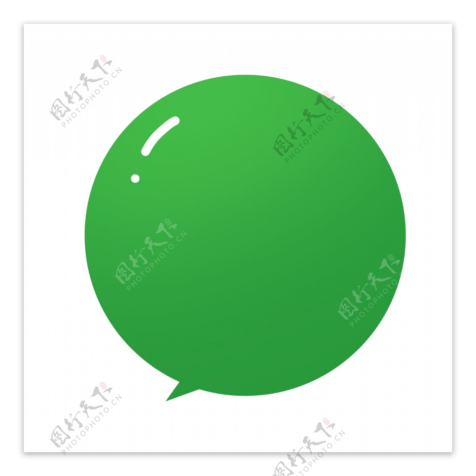 绿色聊天气泡对话框下载