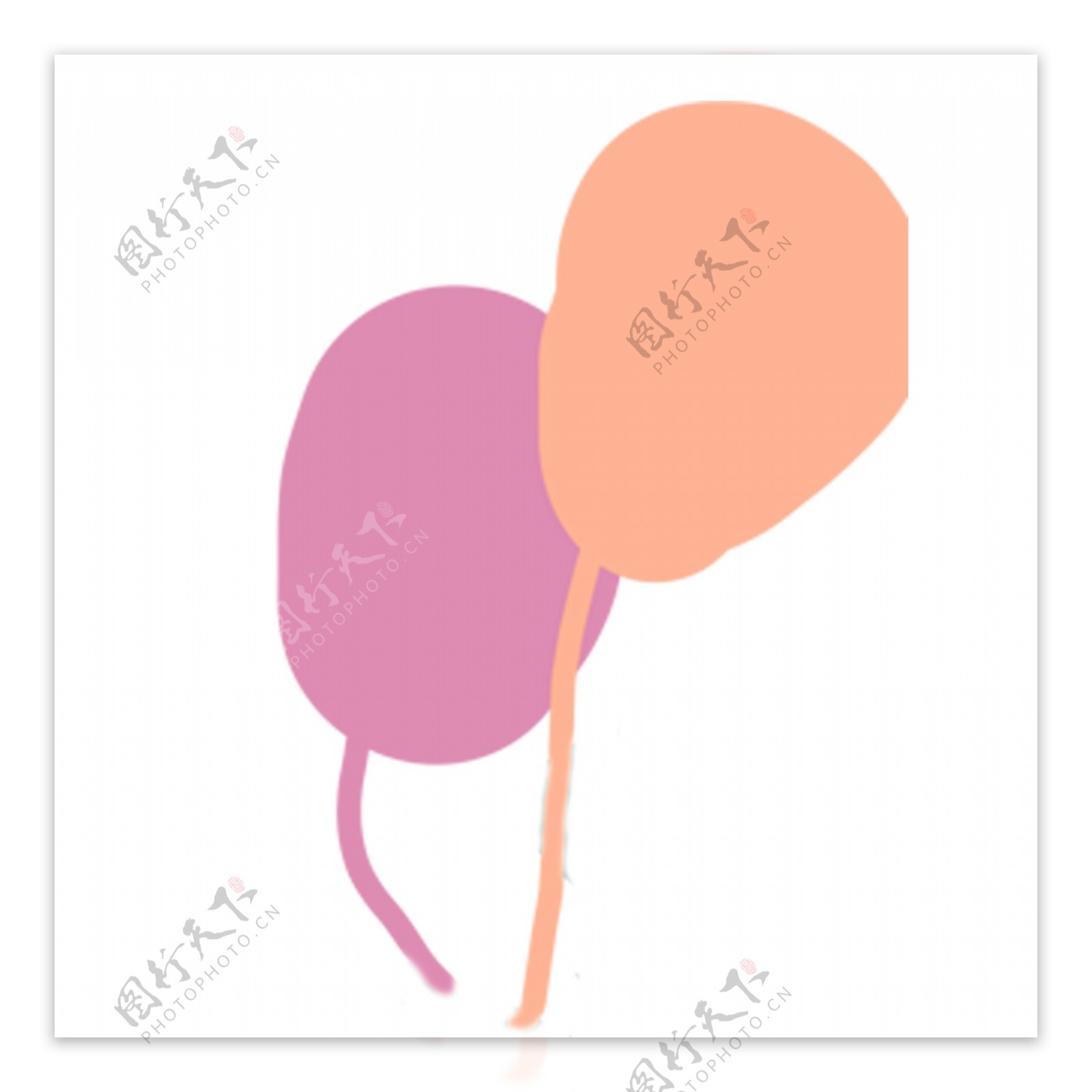 国庆节五一粉色橙色气球