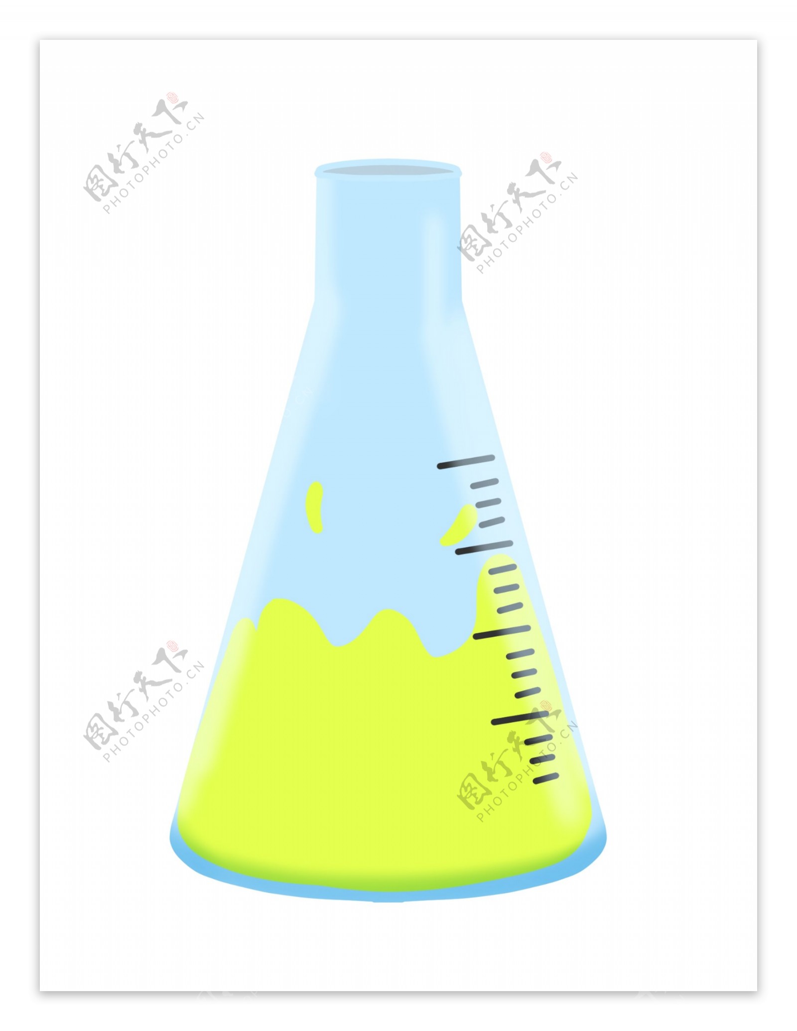 三角形化学瓶子插画