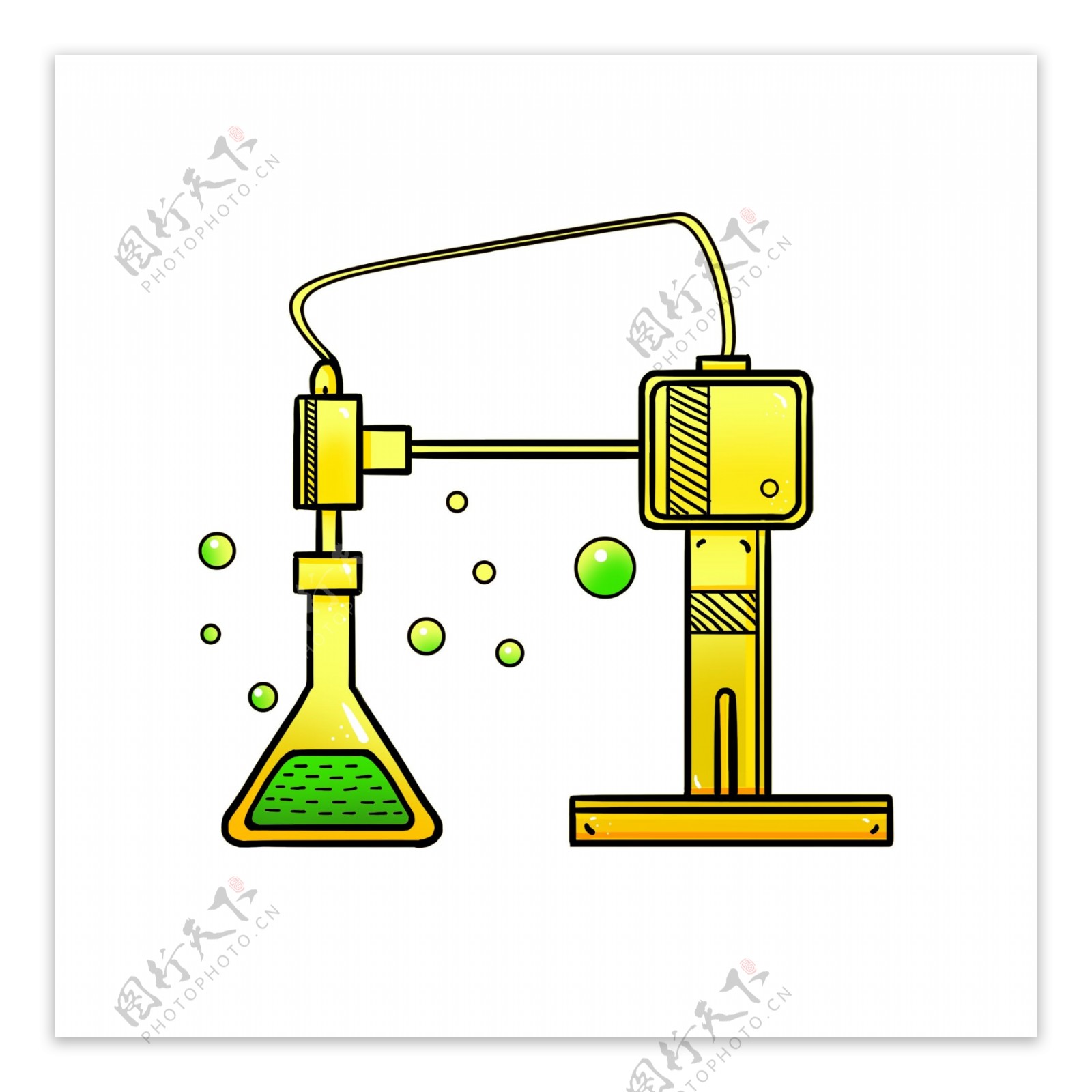 化学仪器蒸馏插画