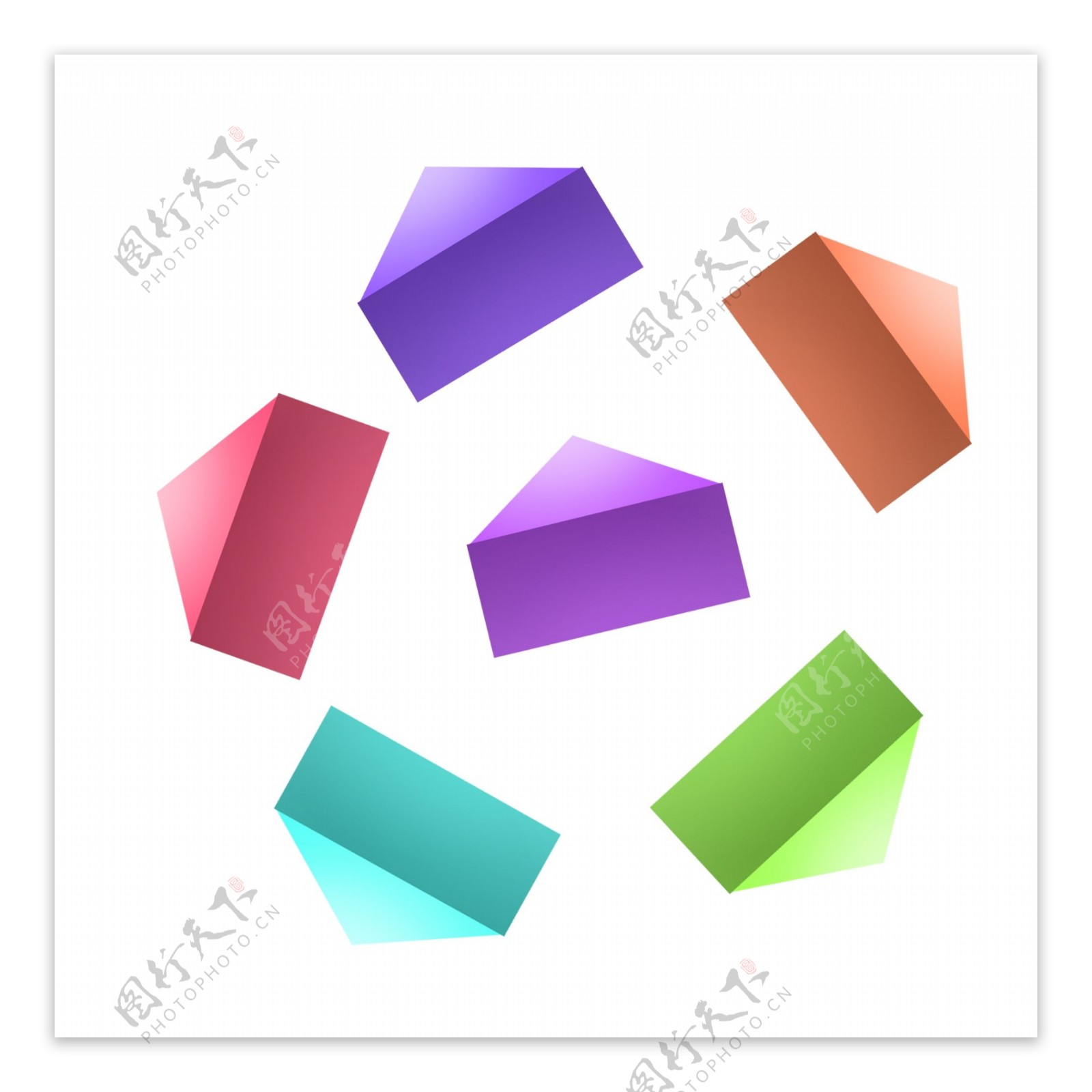 立体三角形素材元素