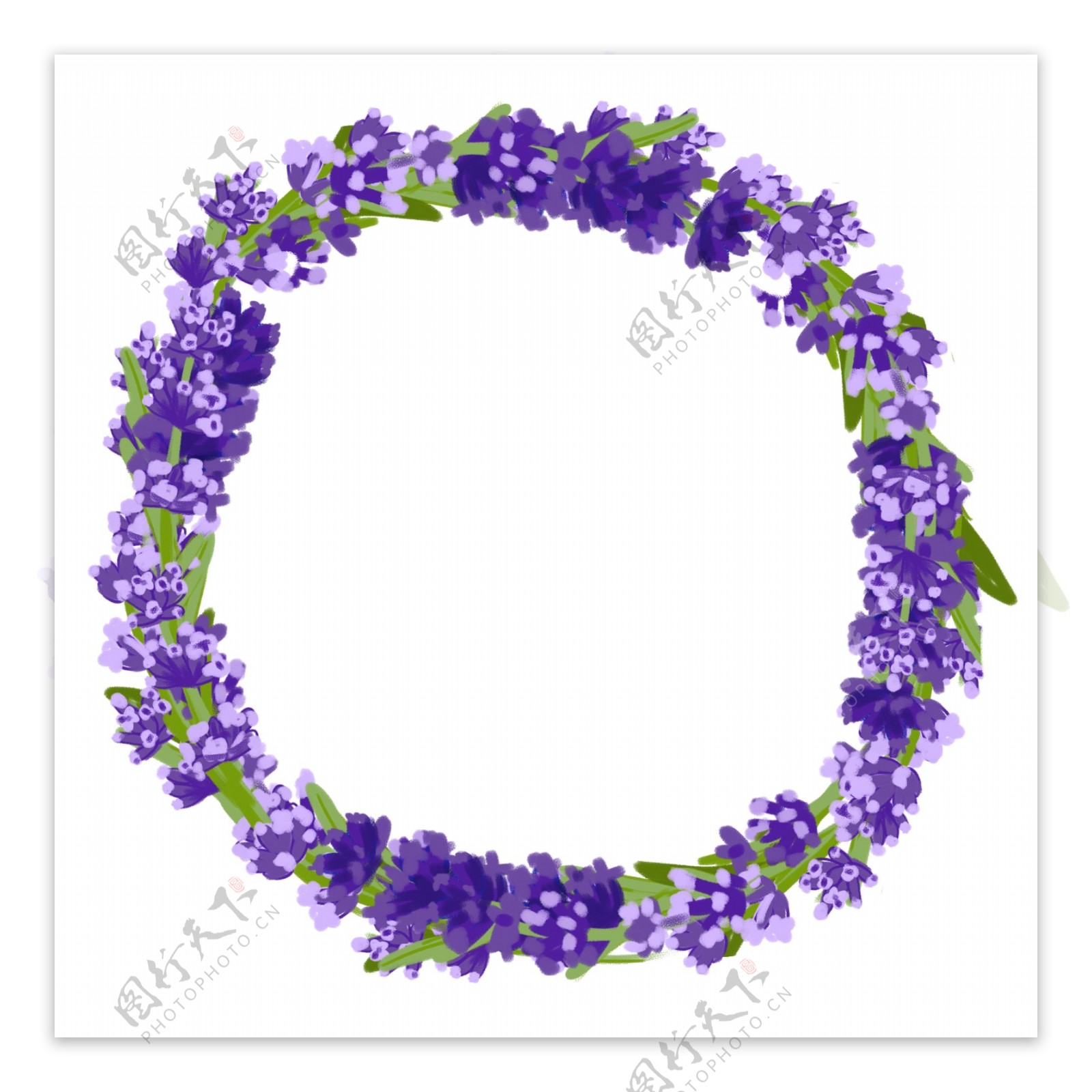 紫色头饰花环插图