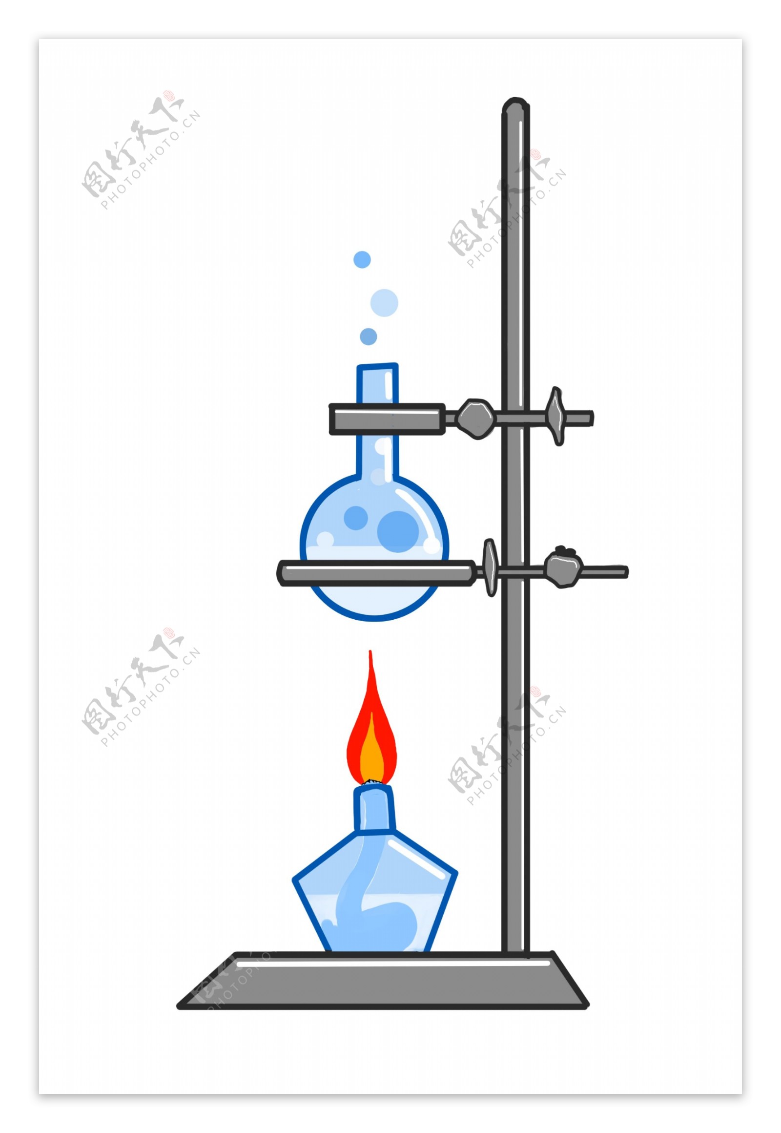 化学量杯卡通插画