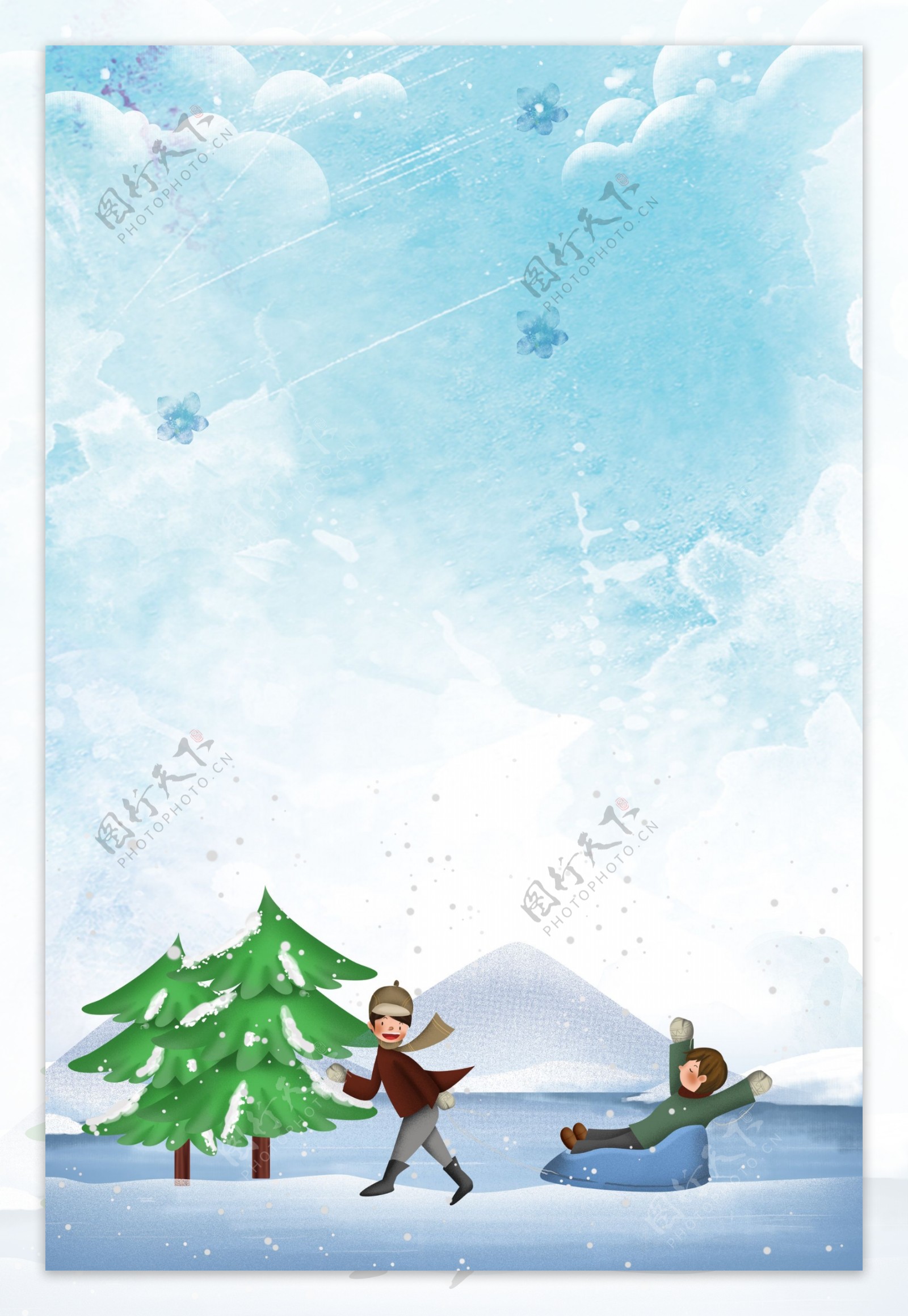 冬令营滑雪psd分层banner