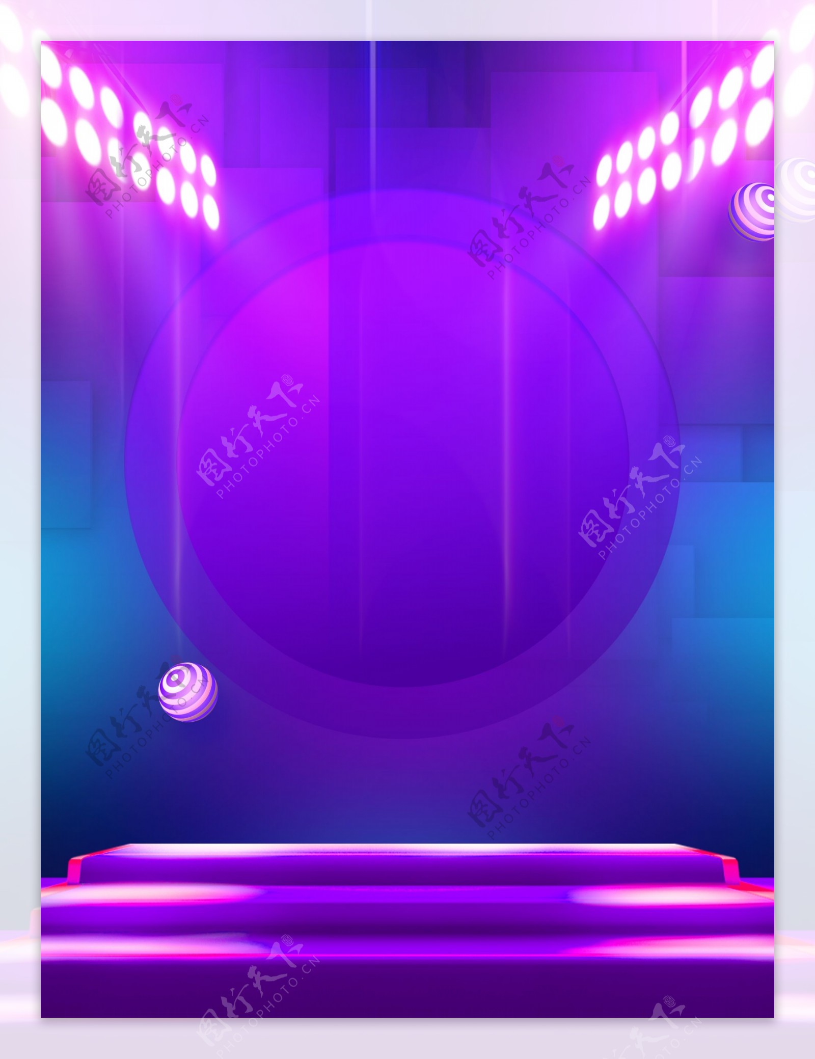紫色超级星主播背景素材