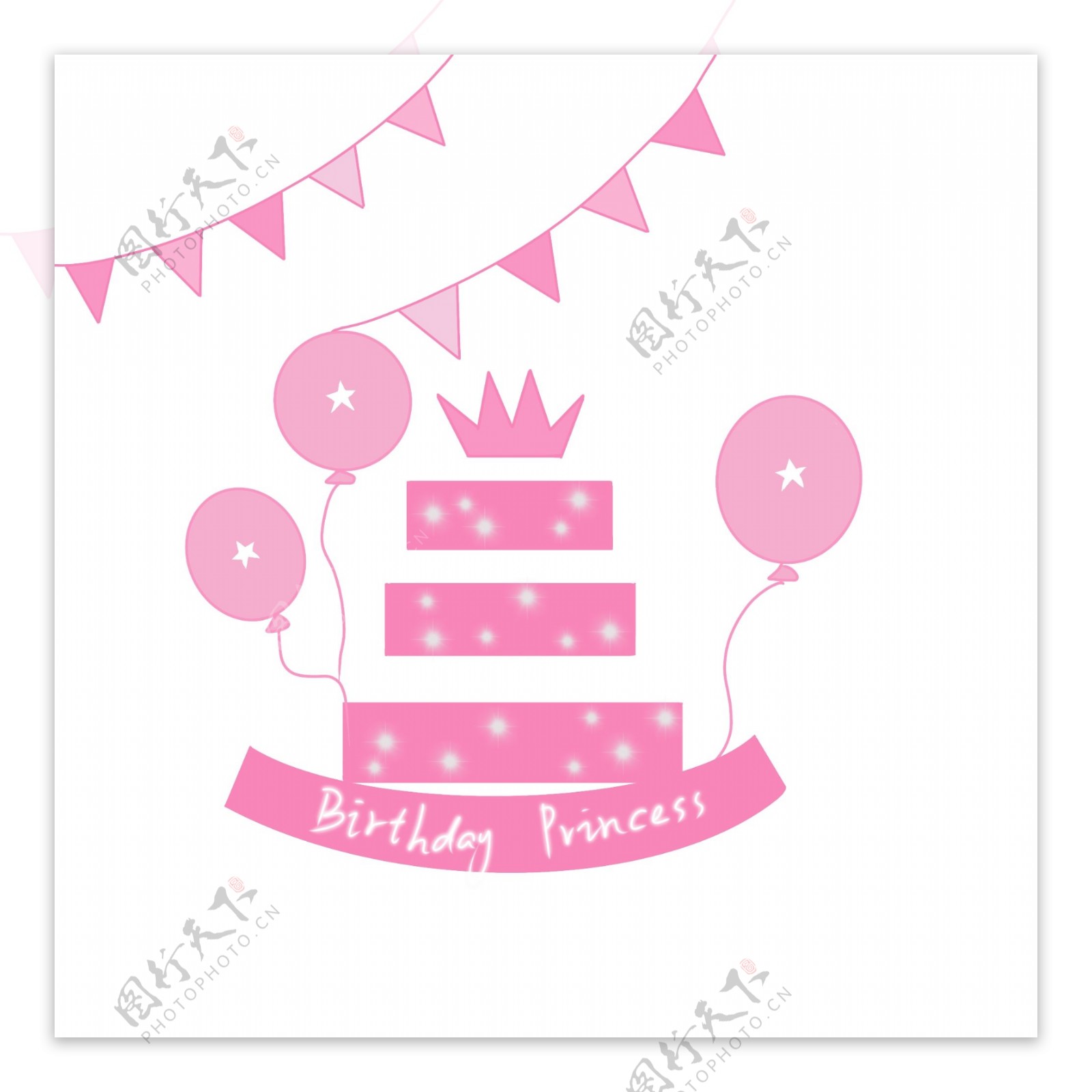 生日蛋糕birthday粉色