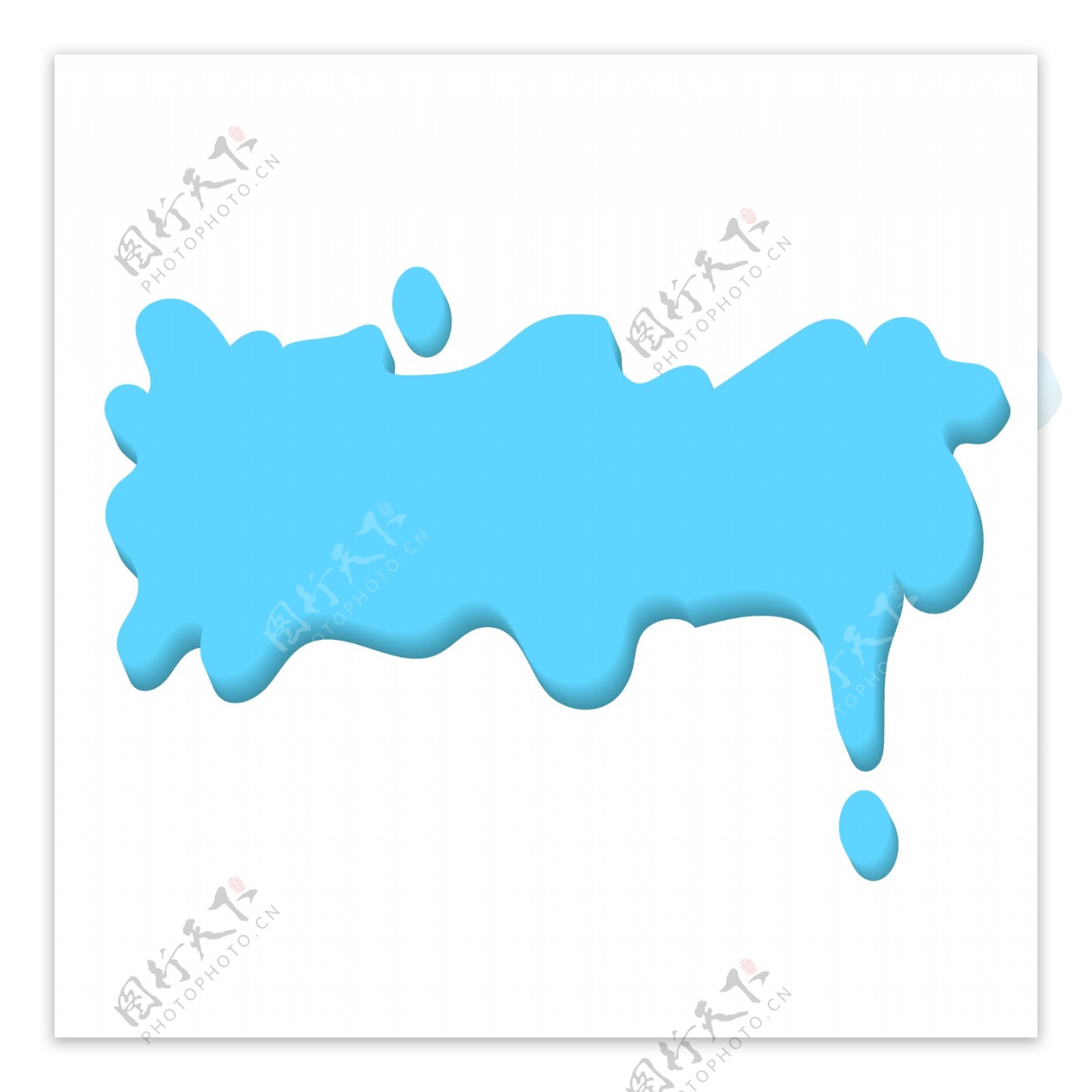 立体水渍装饰图案卡通水渍一滩水