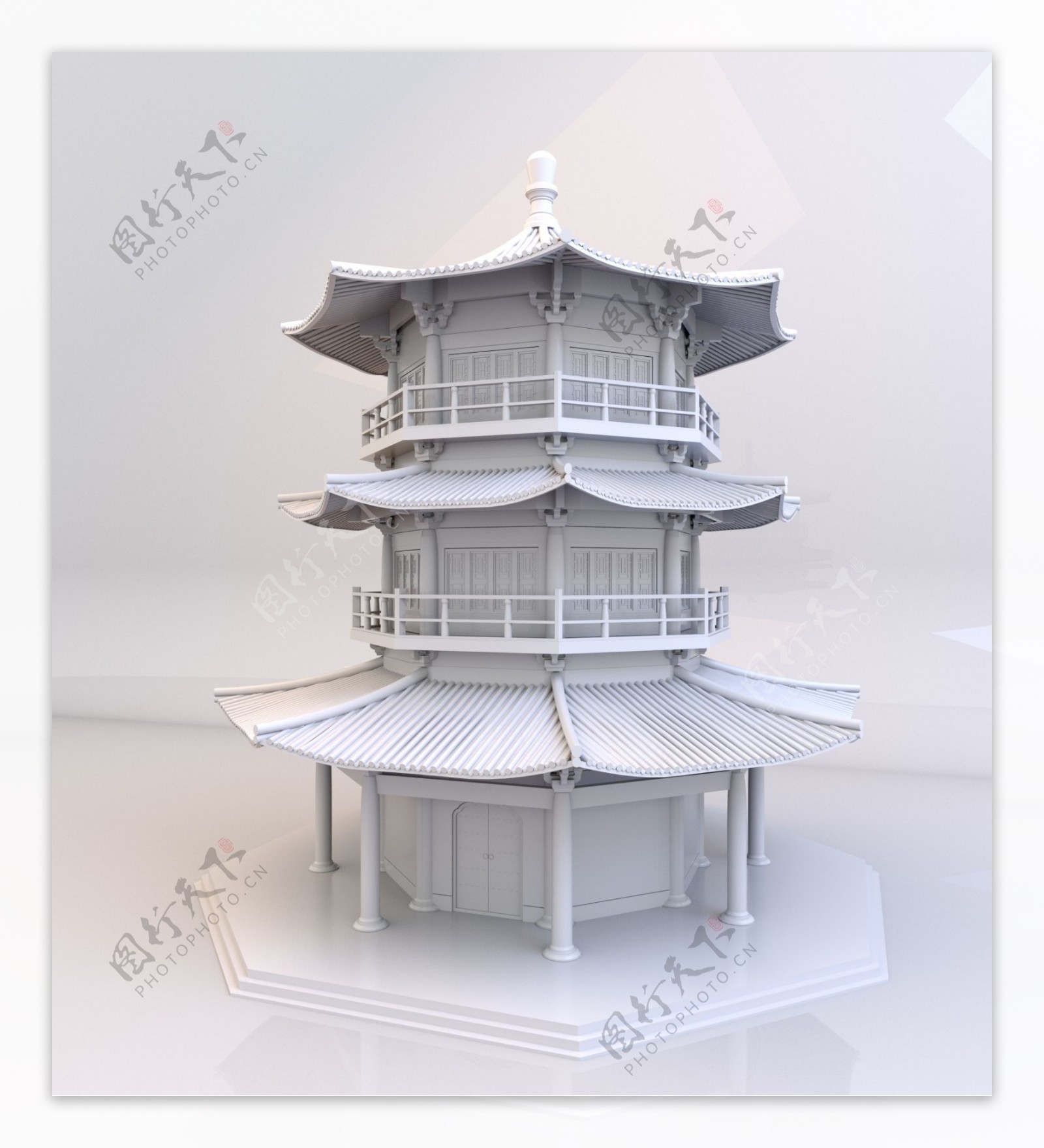 中国古建筑楼阁模型