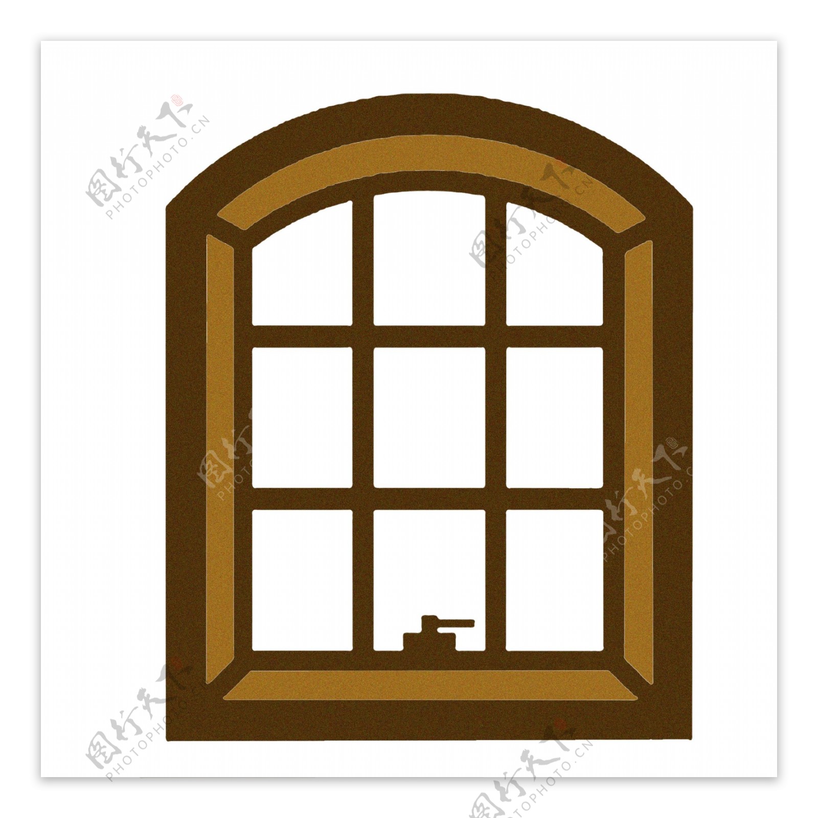 窗子棕色装饰图案