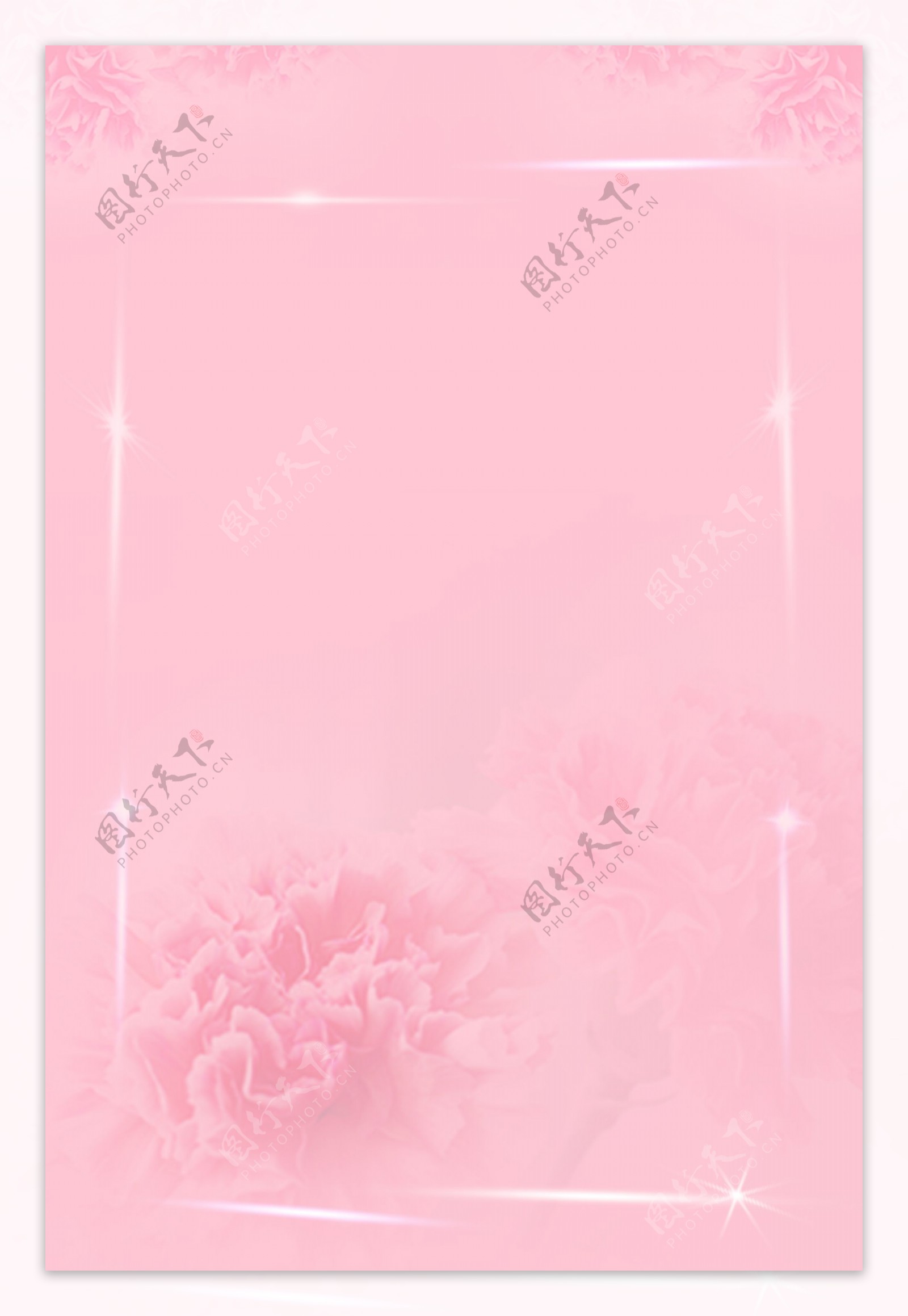粉色母亲节花卉背景图
