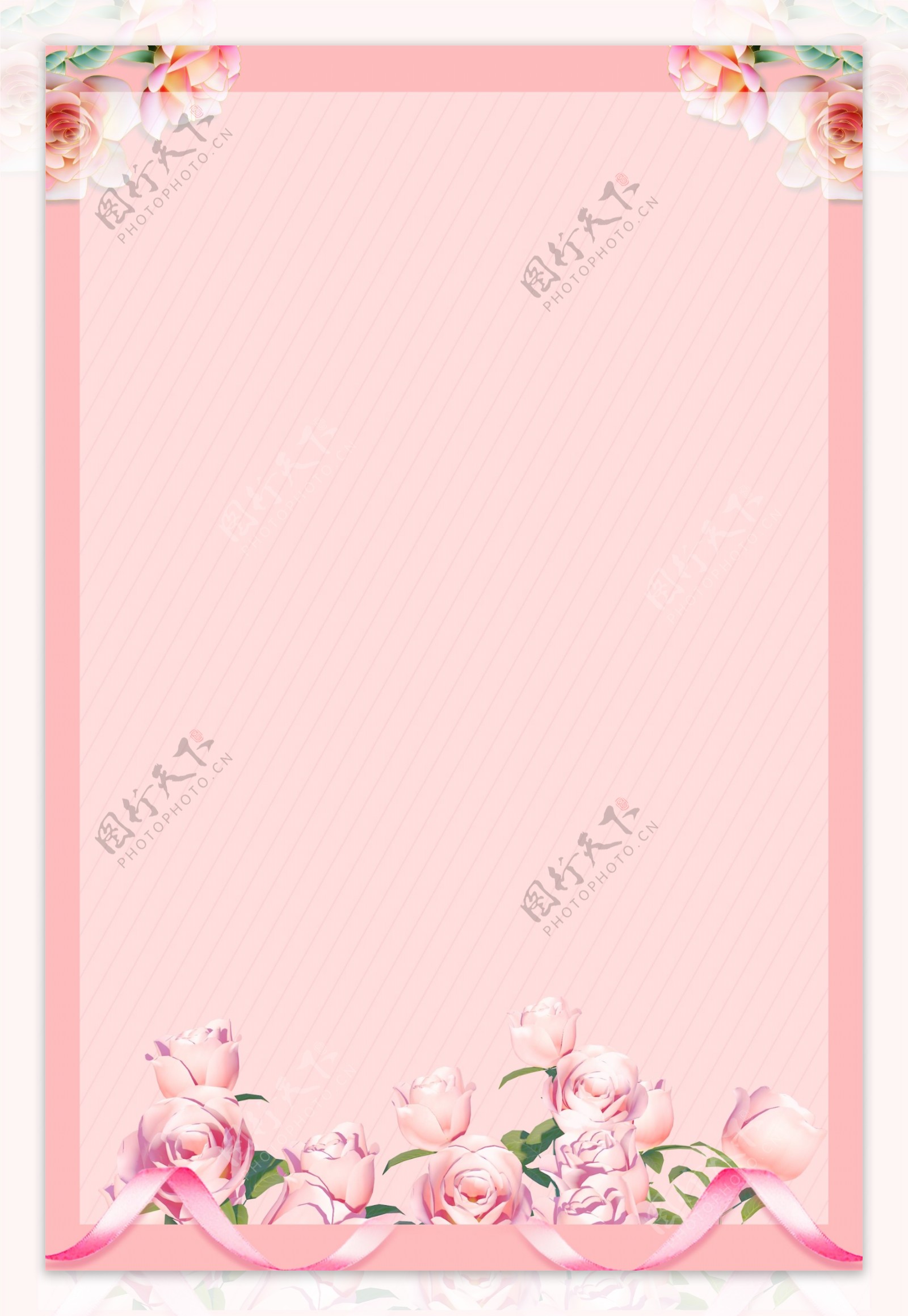 五月你好花朵粉色文艺分层背景图片素材 编号 图行天下