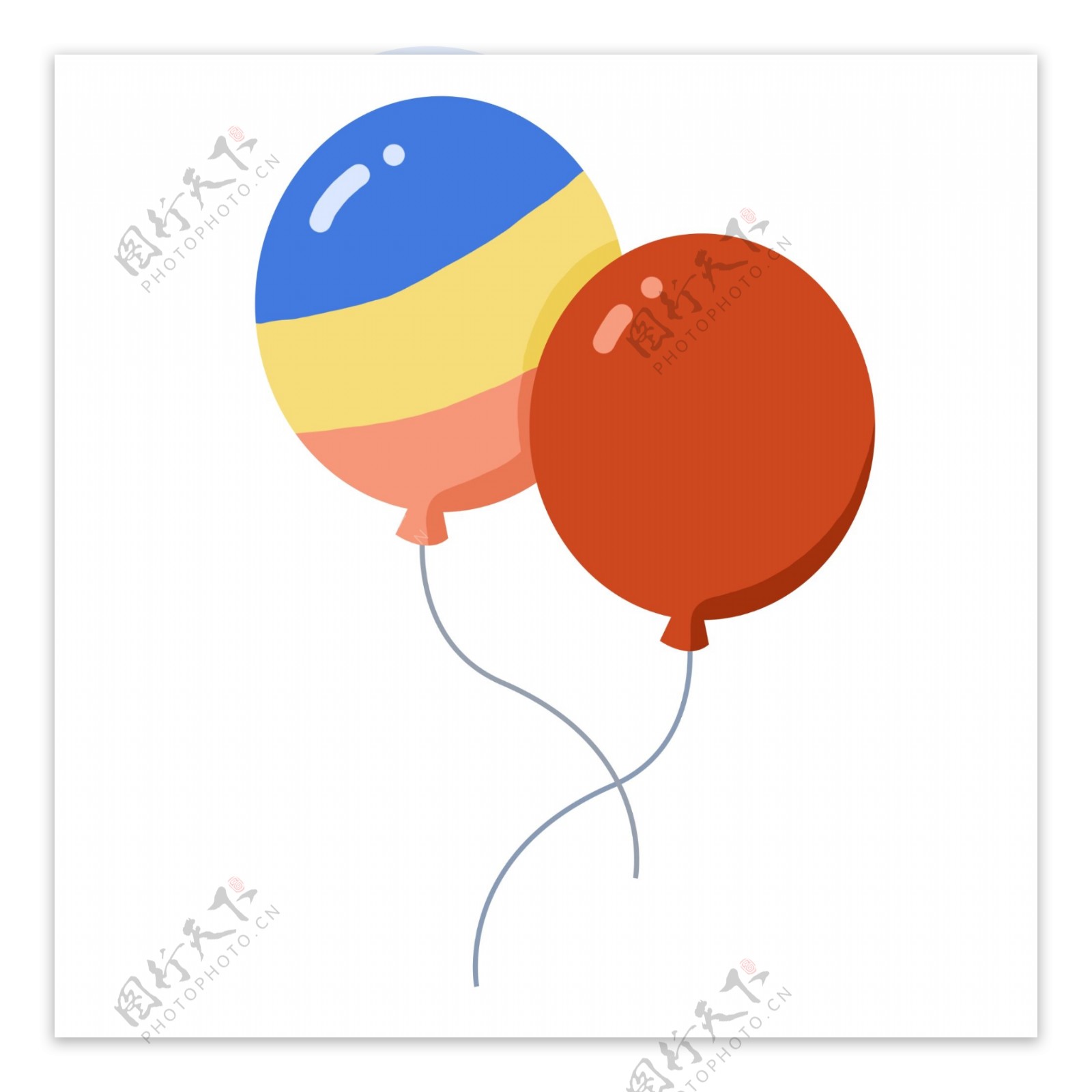 庆祝生日气球插画