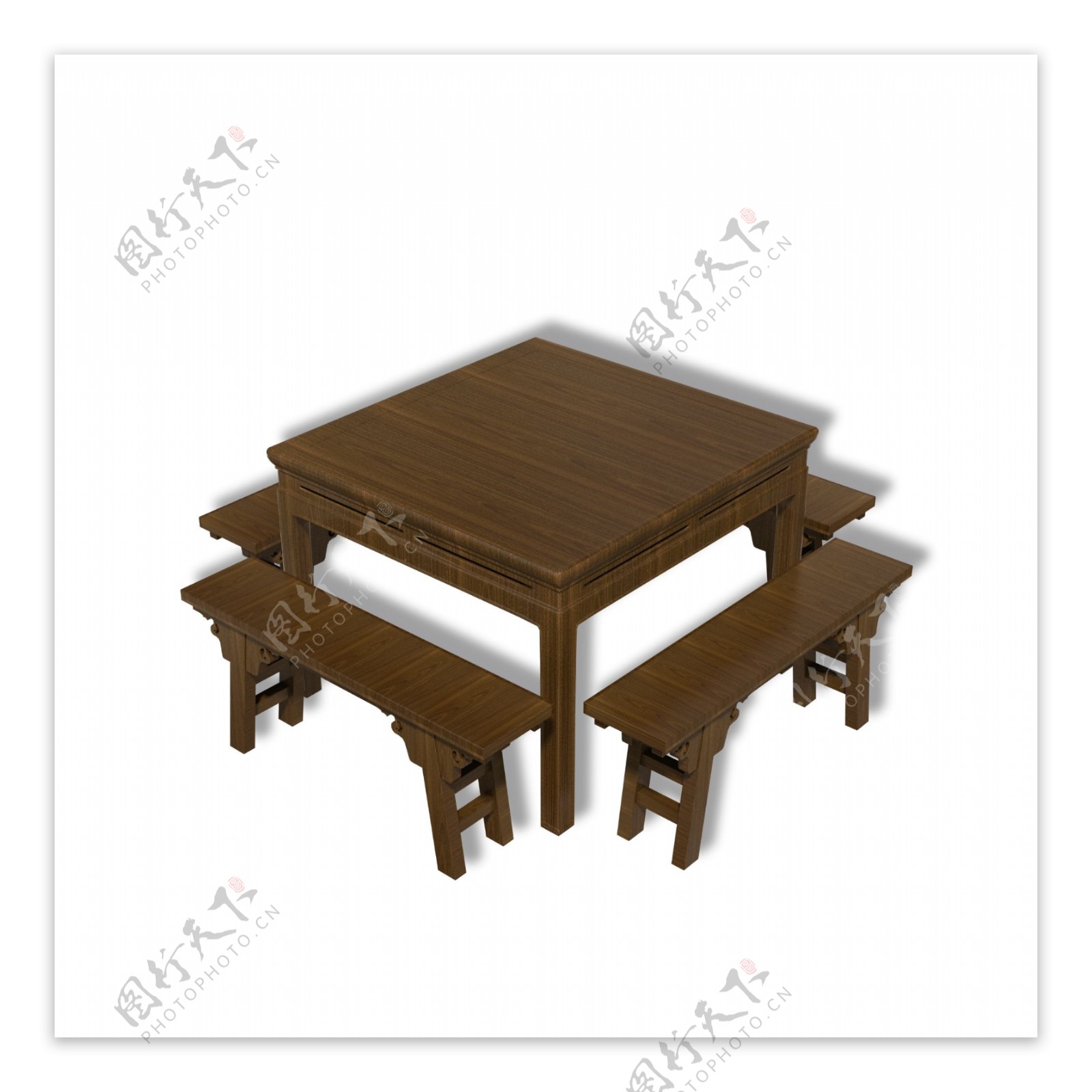 中式实木八人大桌