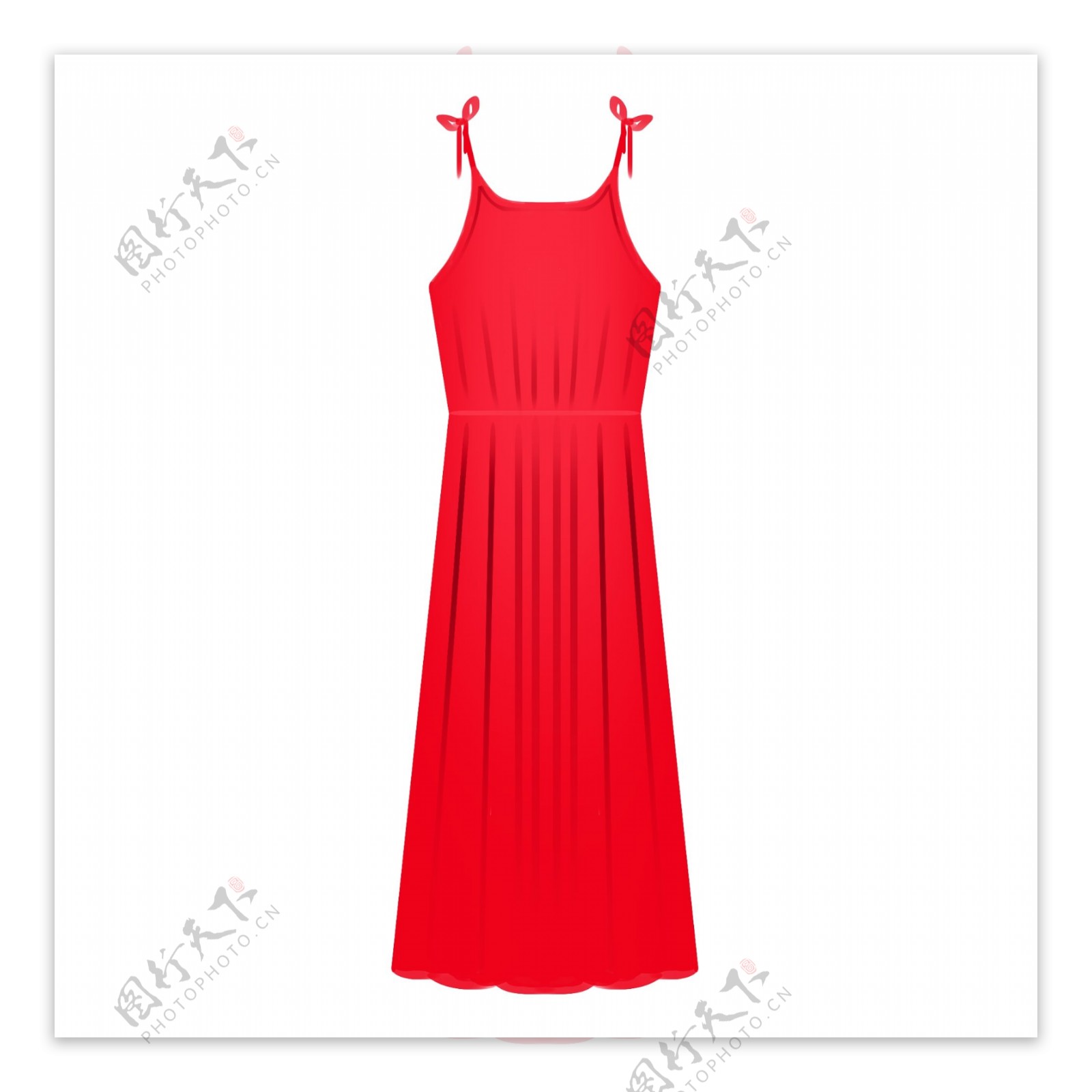 美丽的红色连衣裙