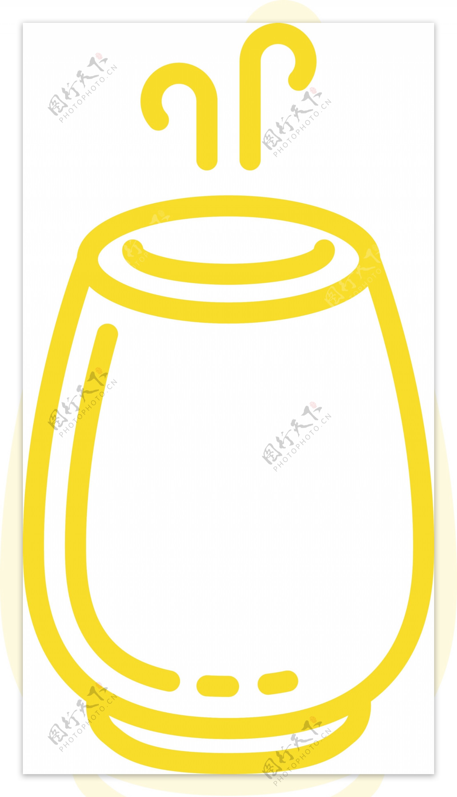 黄色的杯子免抠图
