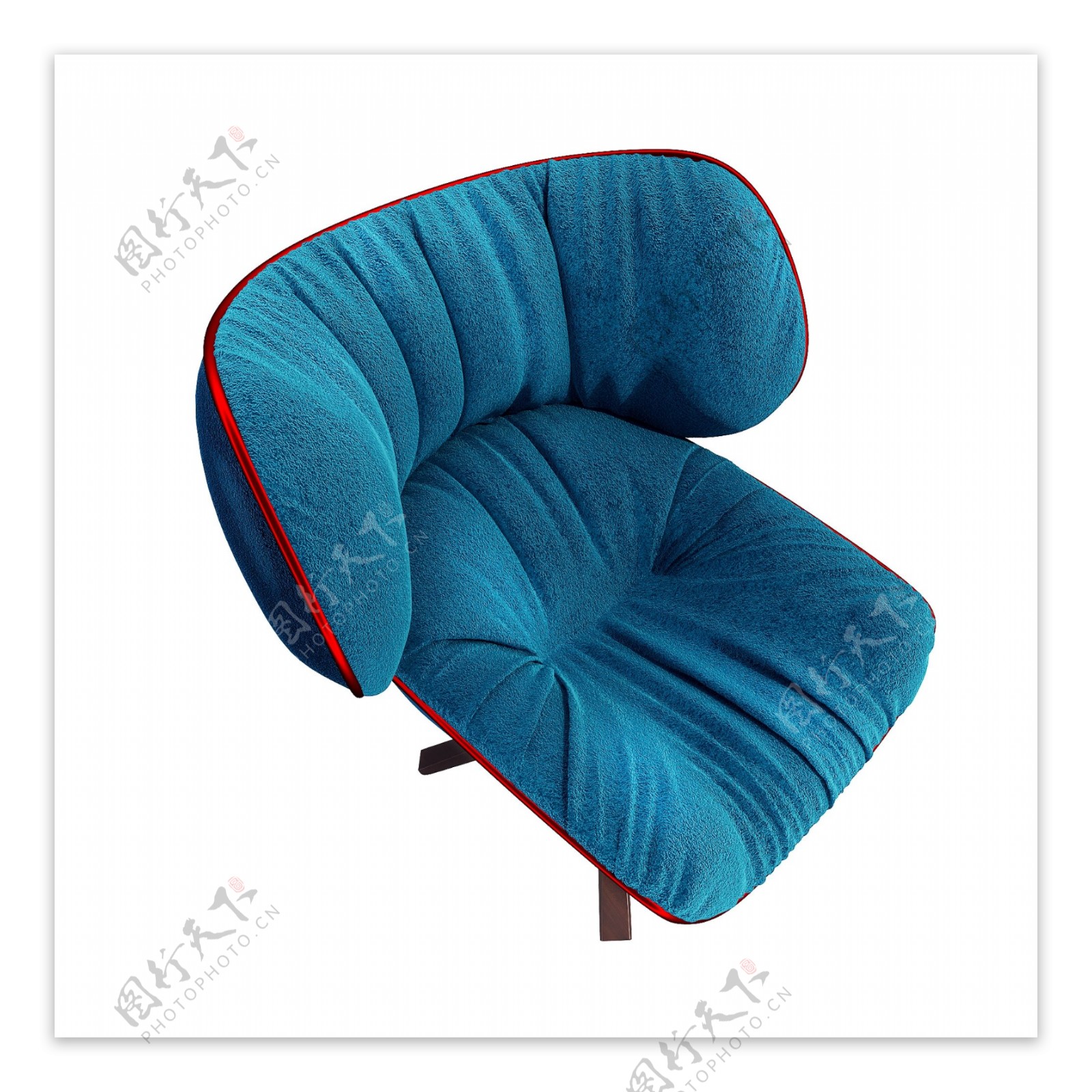 立体质感绒布椅子png图