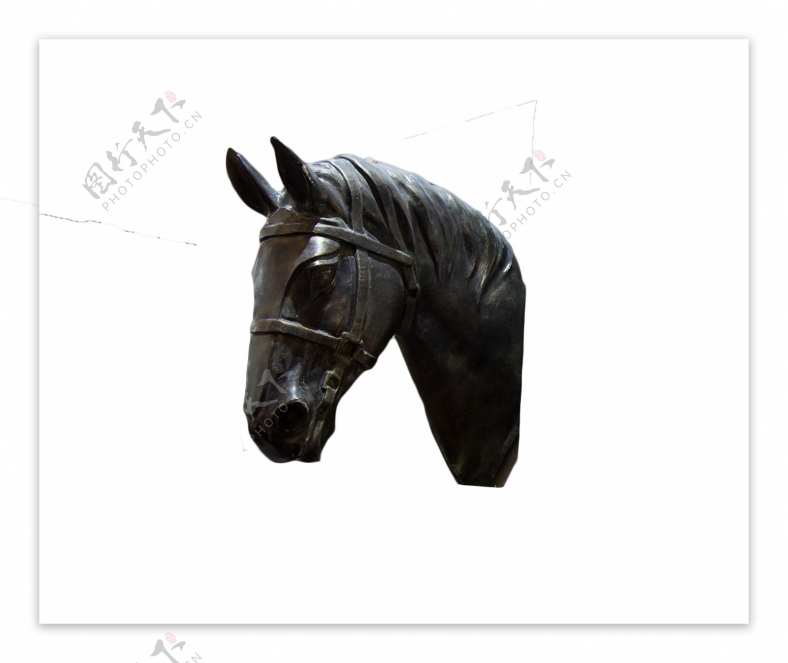 精雕细刻的黑马头像
