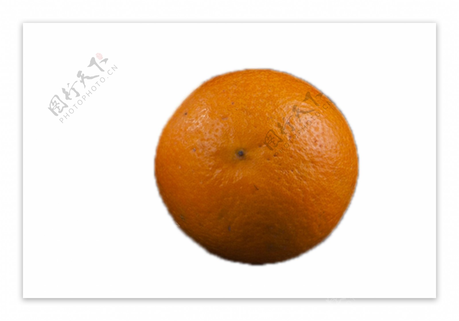 一个黄色的新鲜大橘子