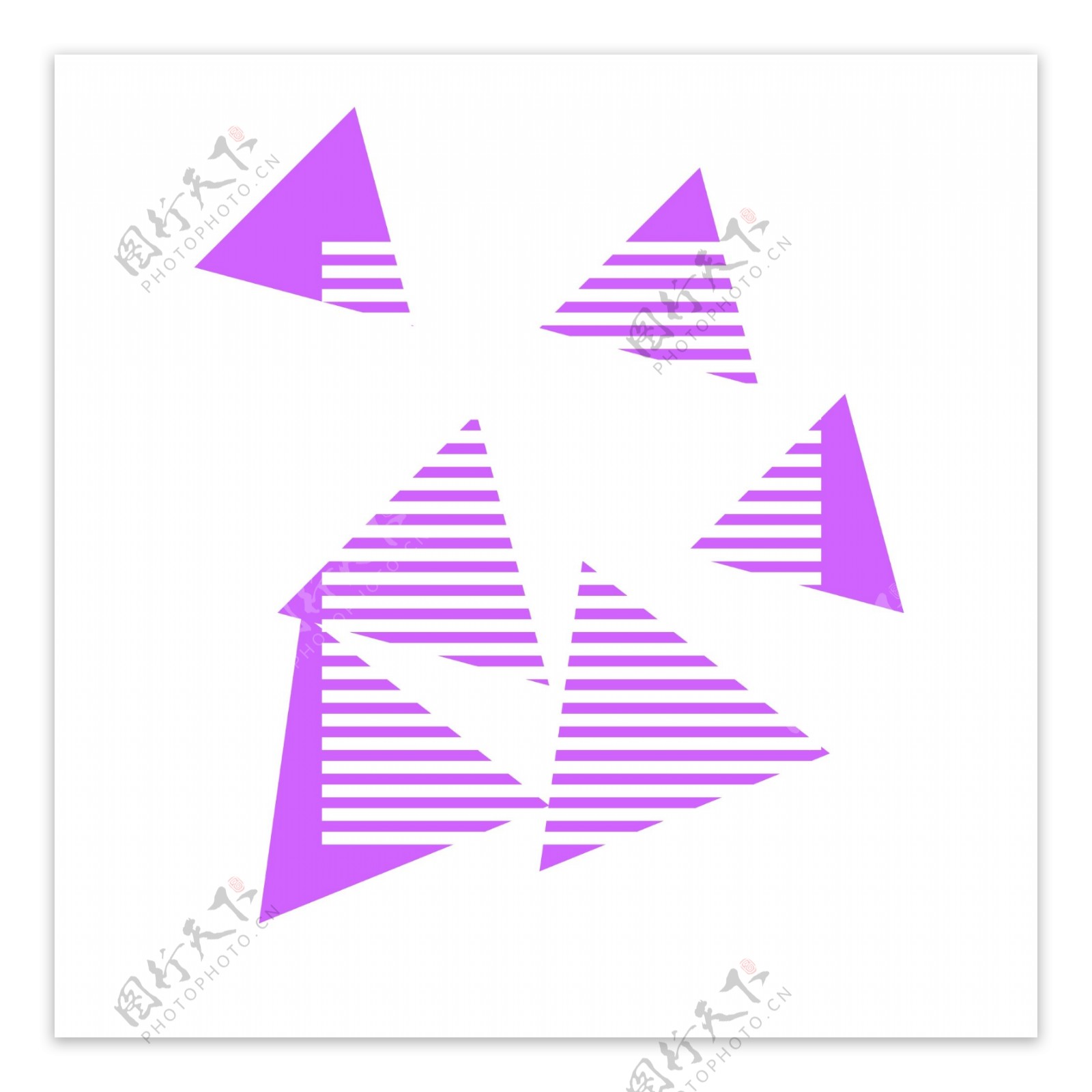 紫色三角形条纹图案