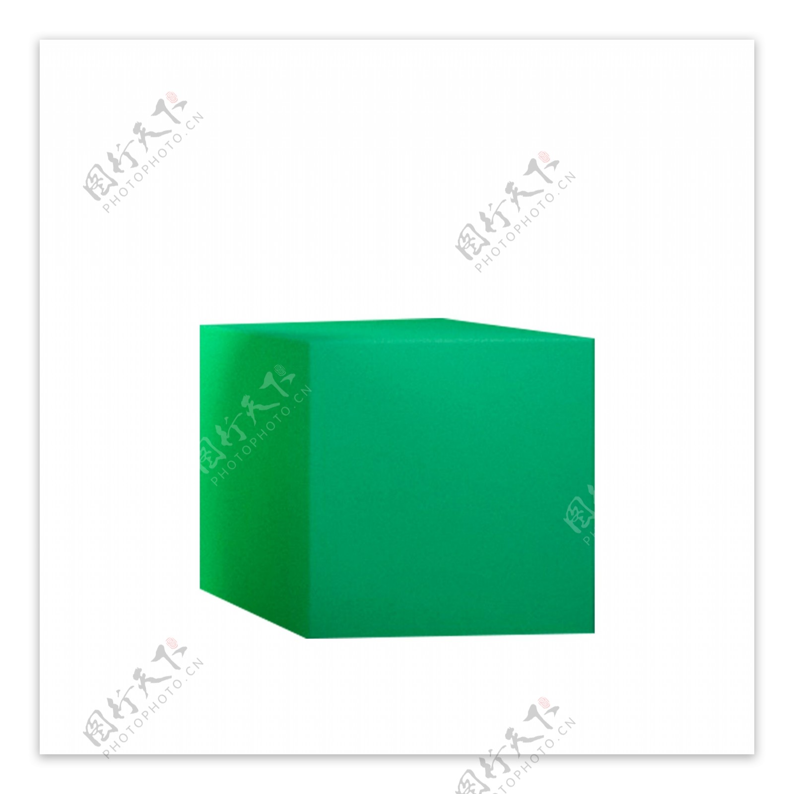 绿色的立方体免抠图