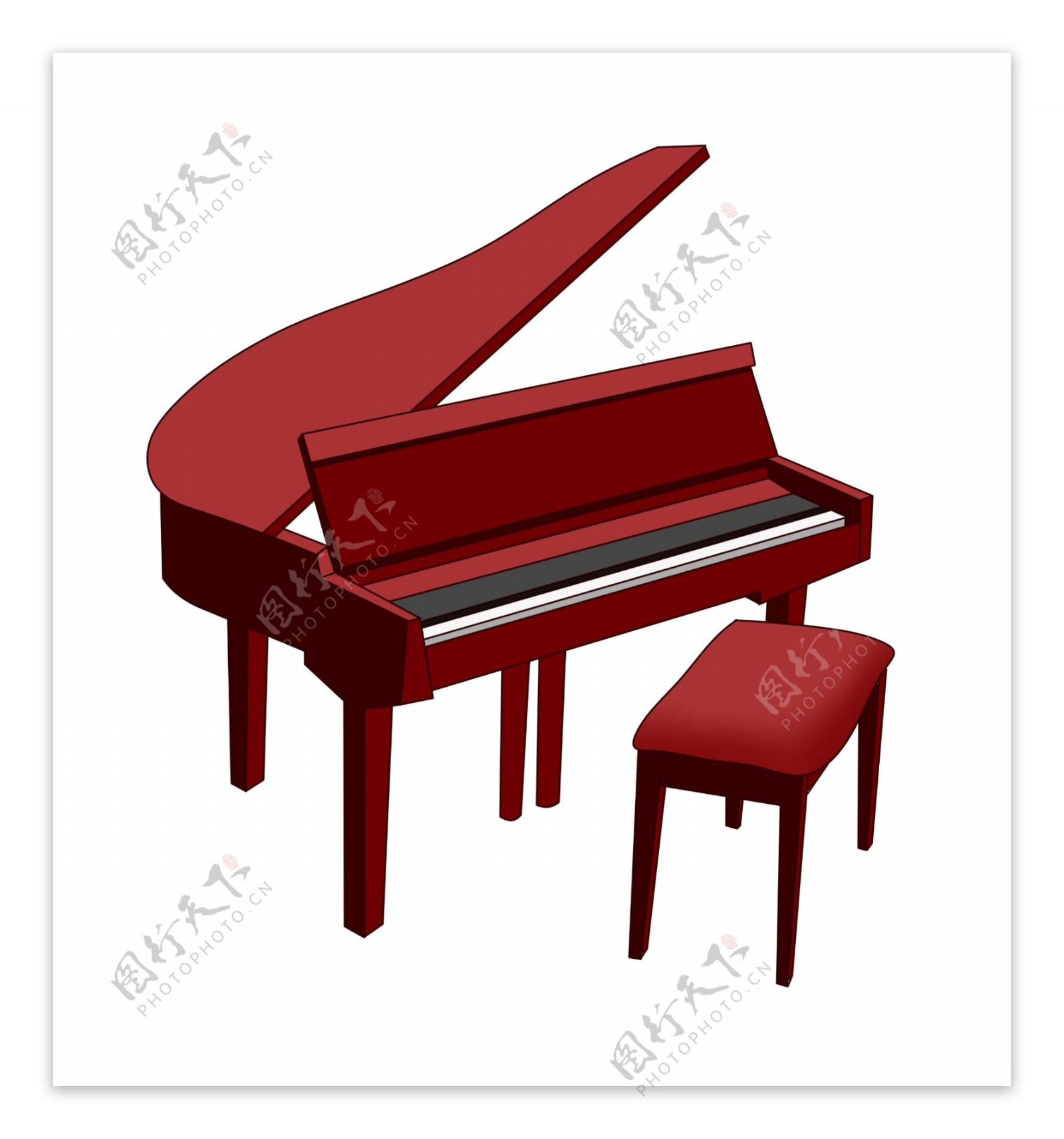 美妙的音乐钢琴插画图片_装饰图案_设计元素-图行天下素材网