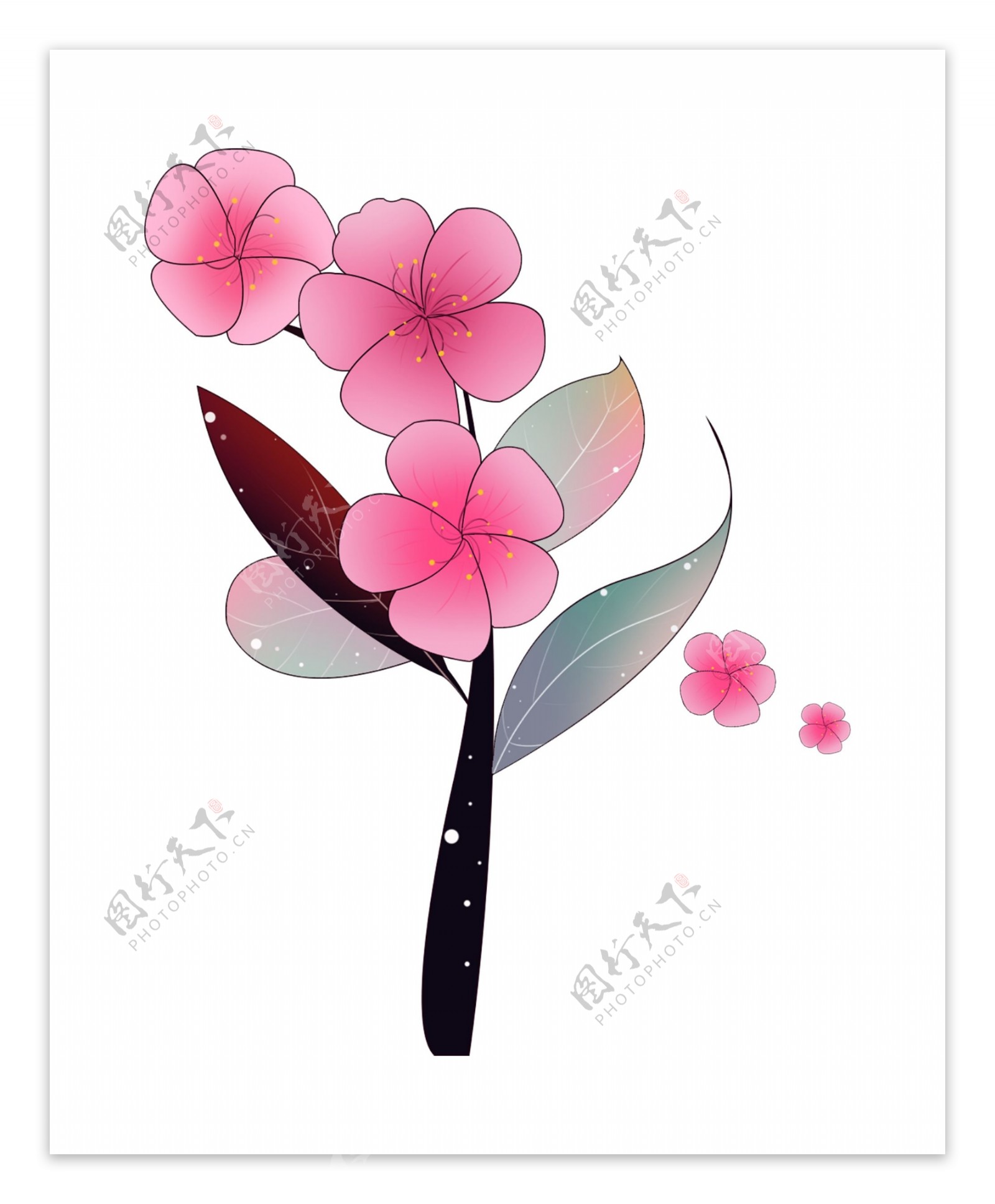 花朵植物卡通插画