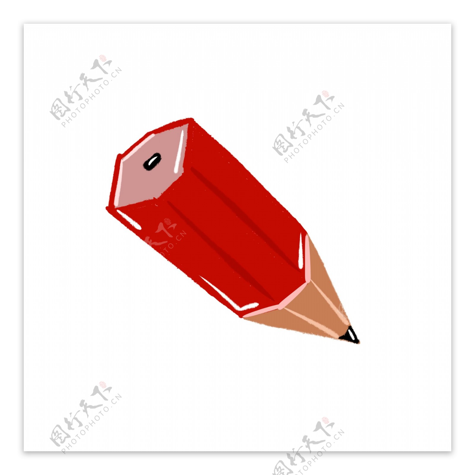 素描的红色铅笔插画