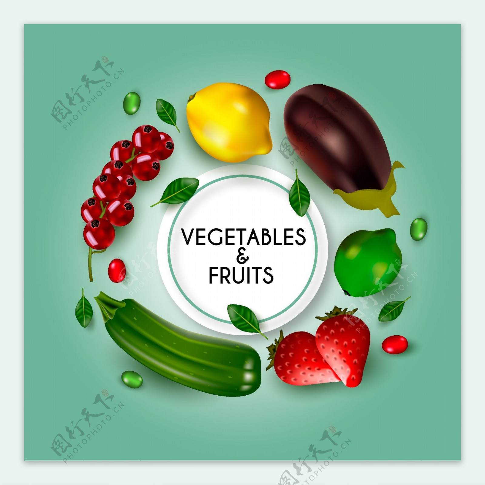 矢量水果蔬菜