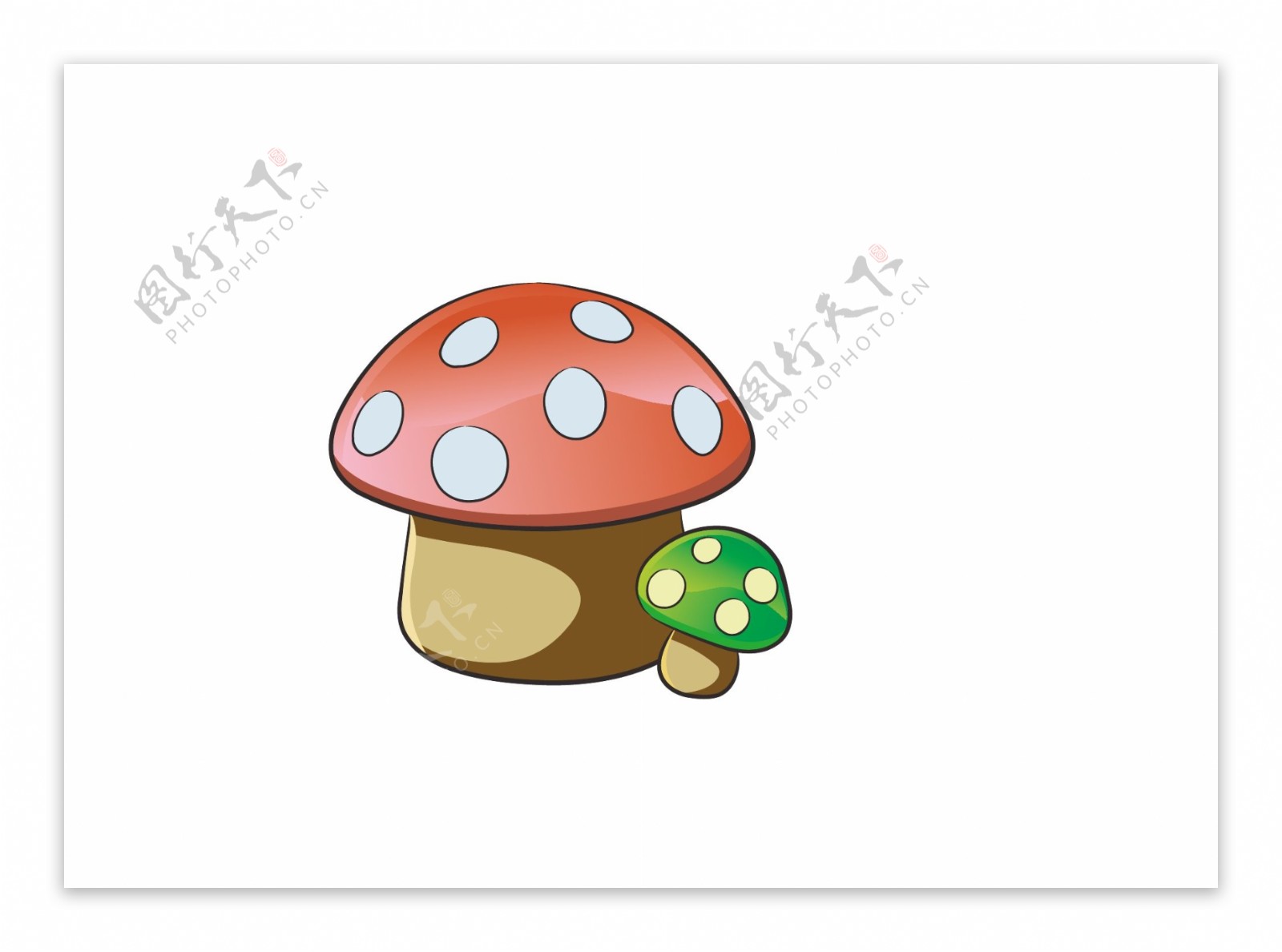 手绘装饰图案蘑菇