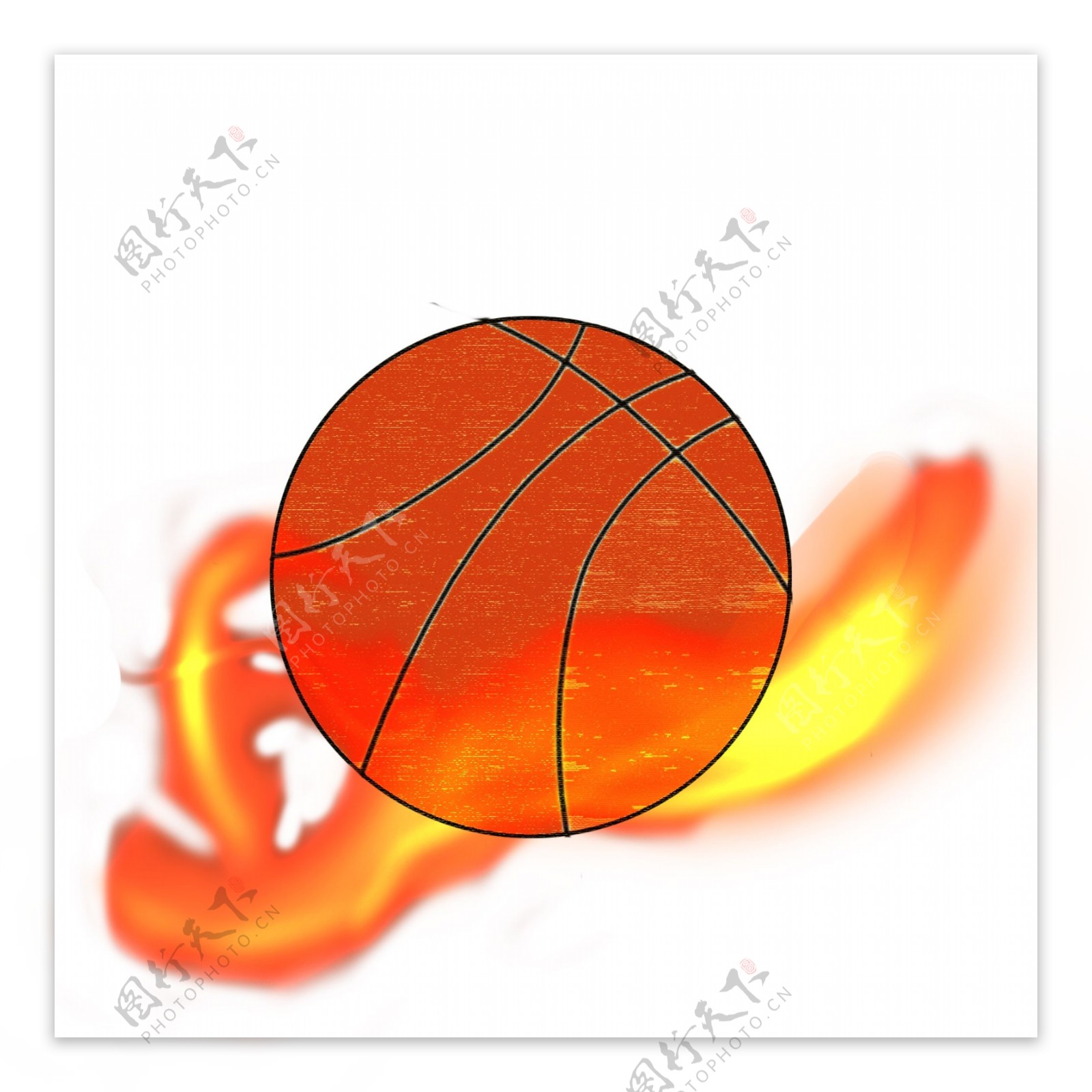 橘黄色篮球火
