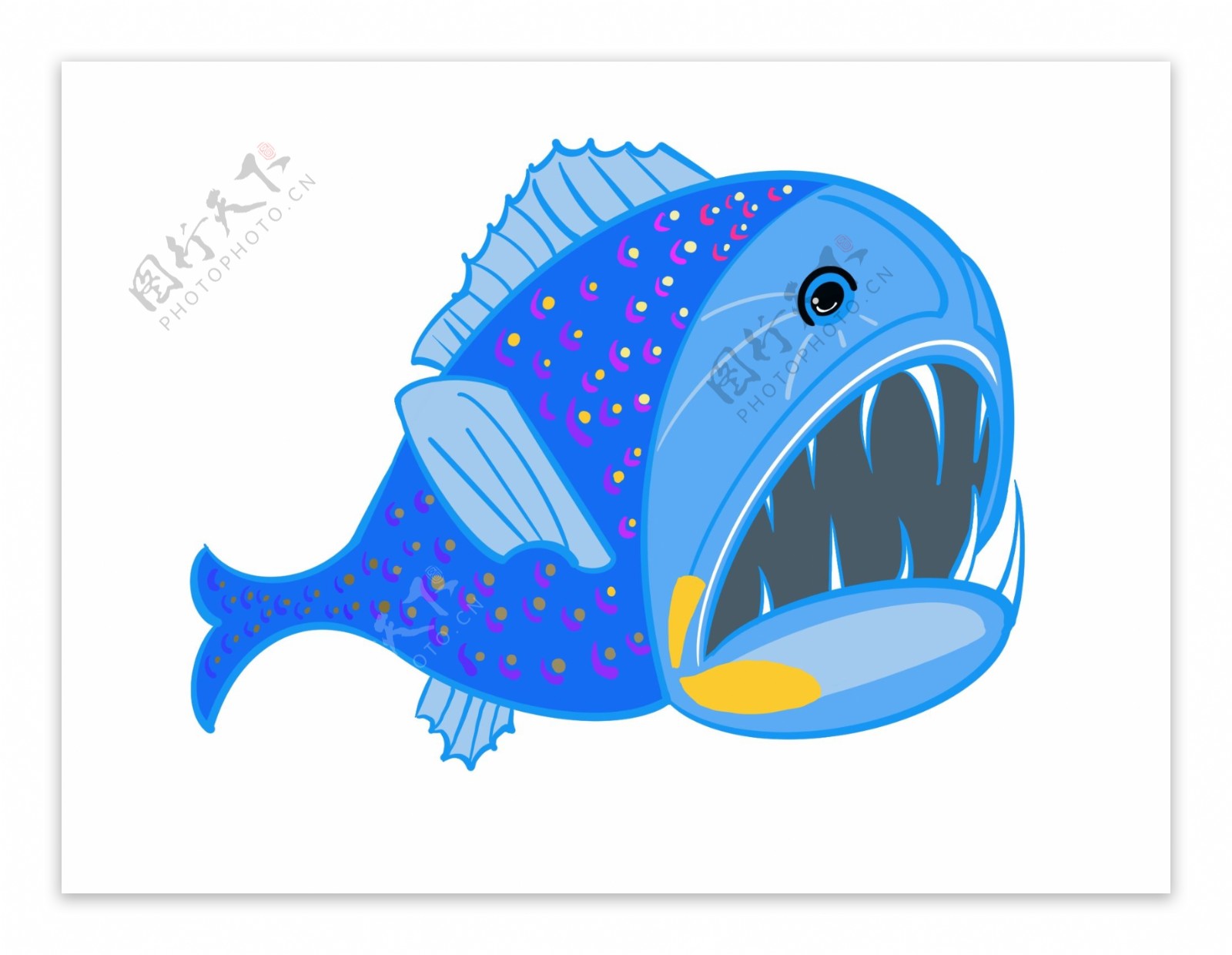 蓝色海洋灯笼鱼