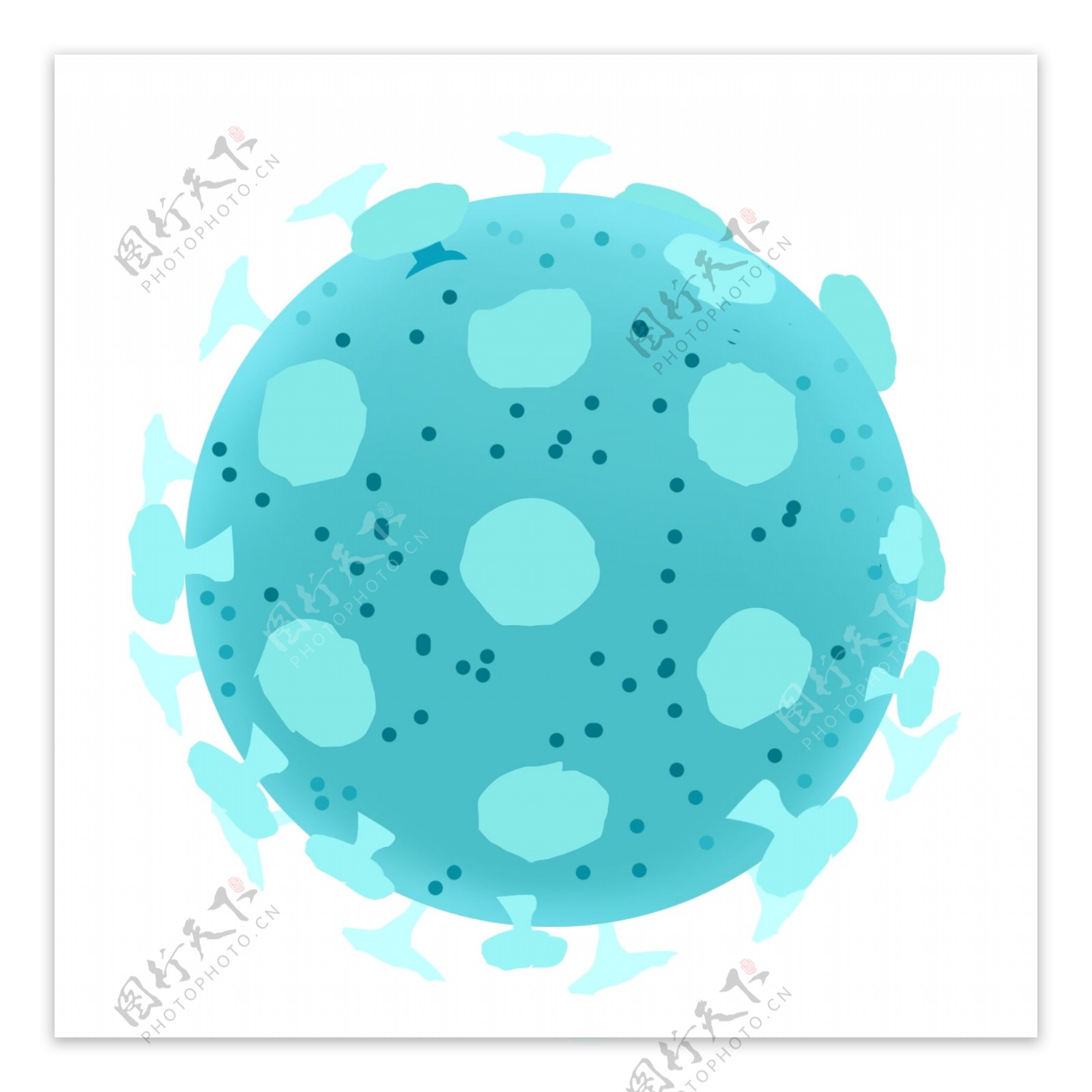 生物细胞非典弄鳞状上皮细胞蓝色