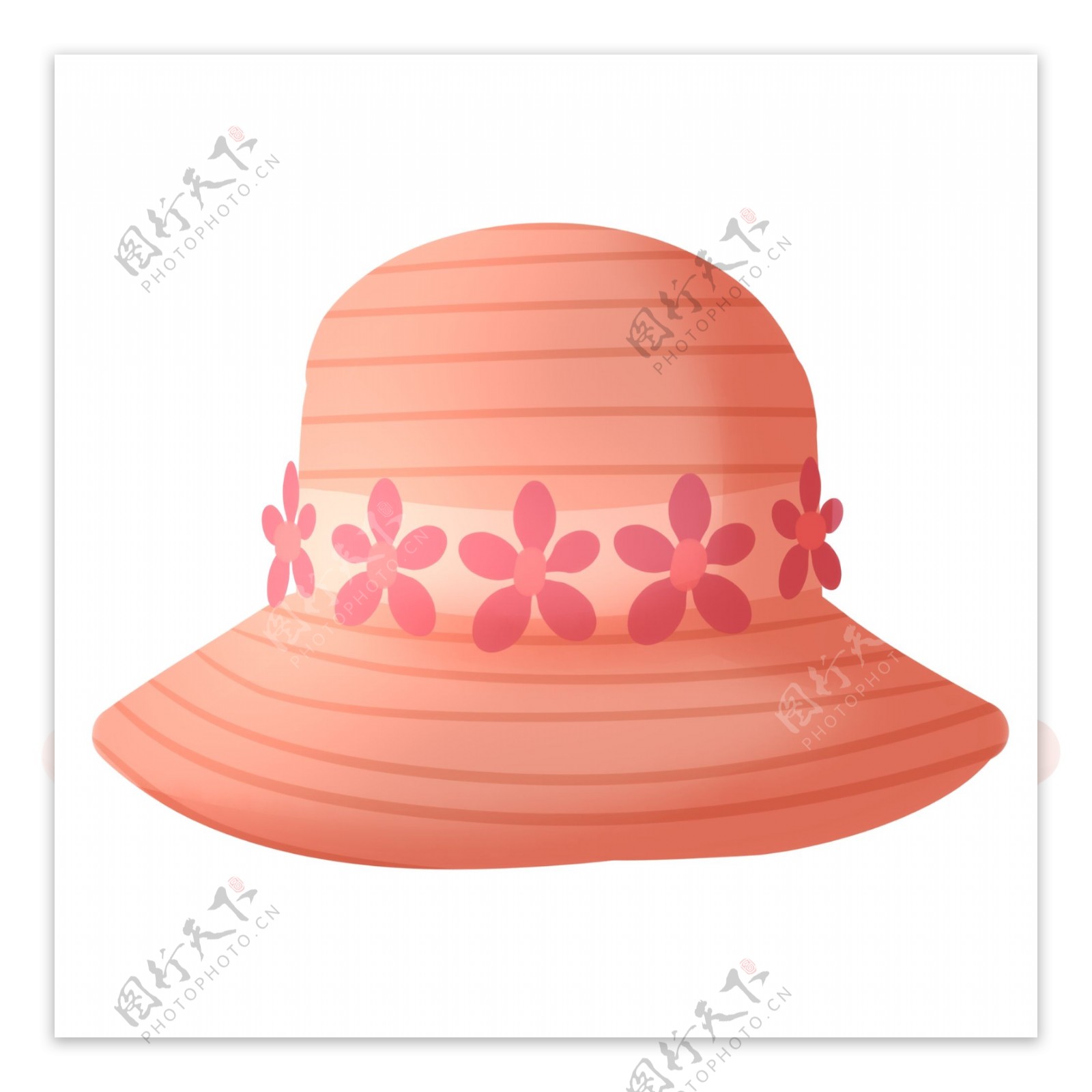 旅游粉色遮阳帽