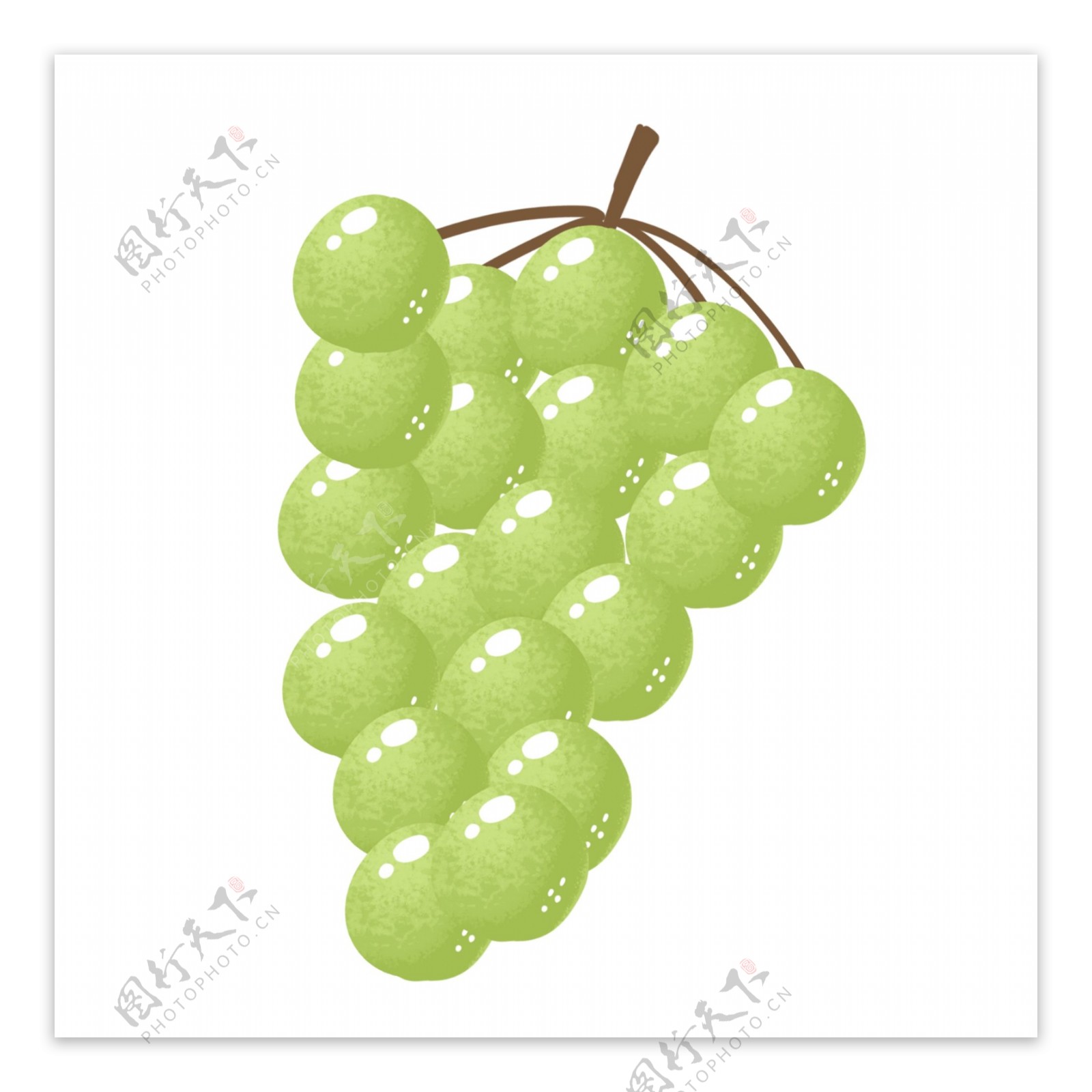 淡绿色可爱甜蜜夏季小清新葡萄
