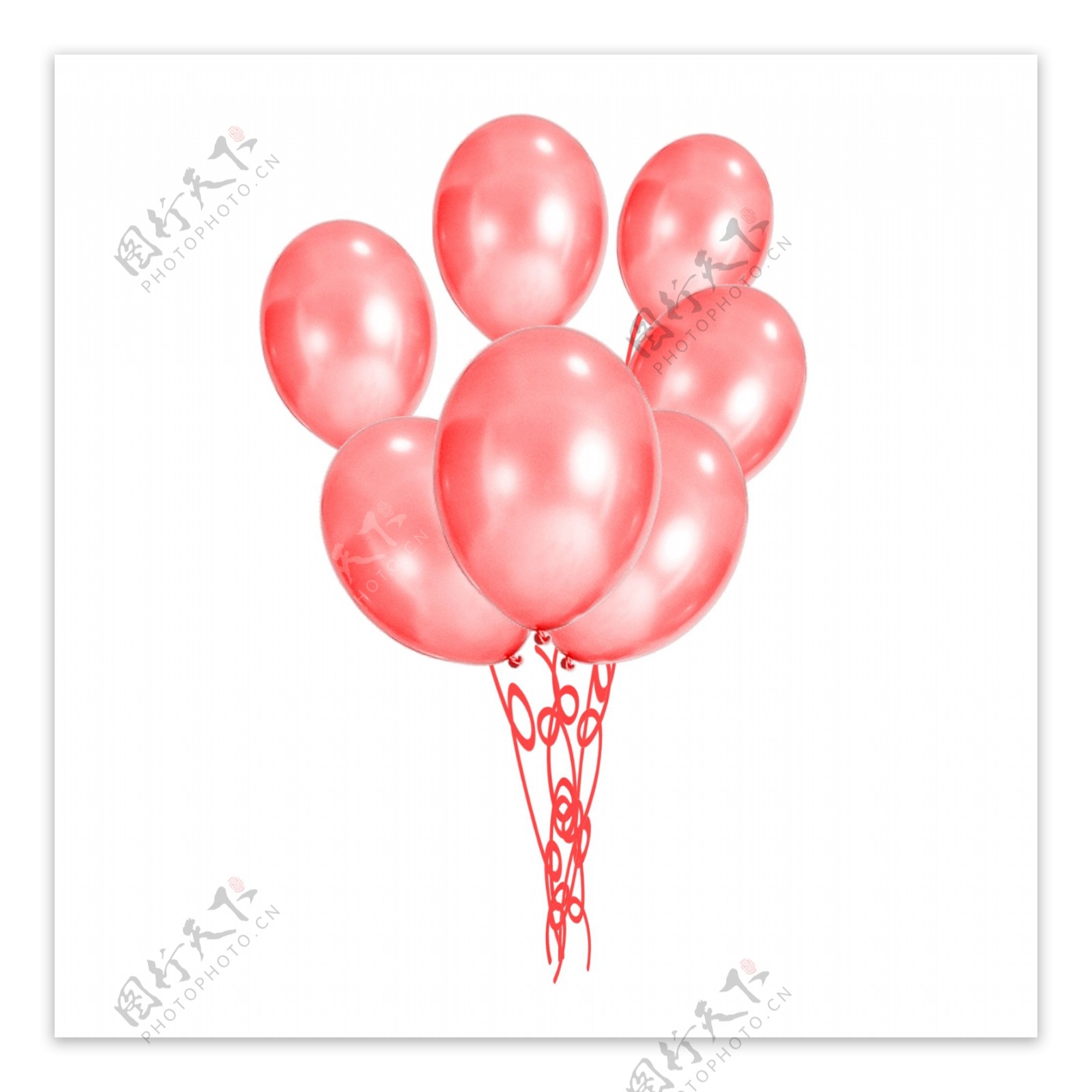 粉色珠光气球