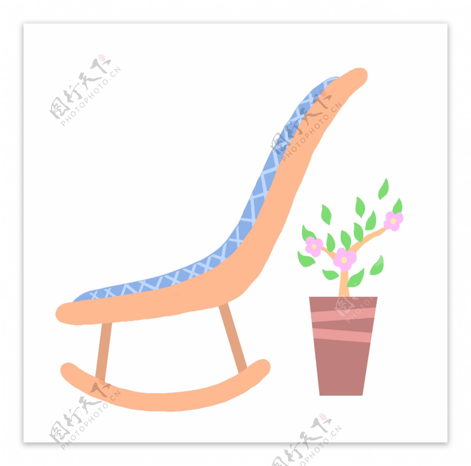 家具摇椅植物花盆