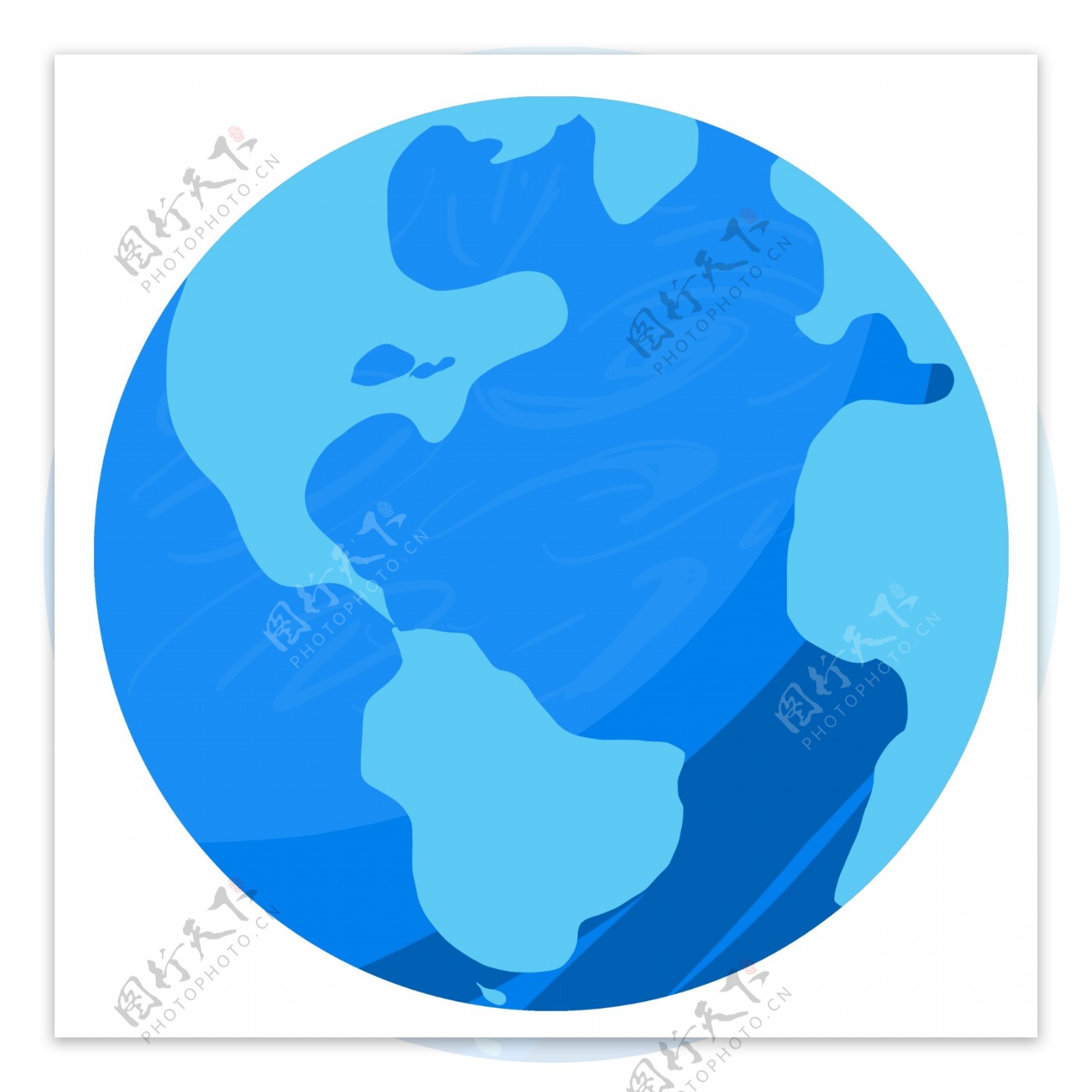 圆形蓝色地球装饰