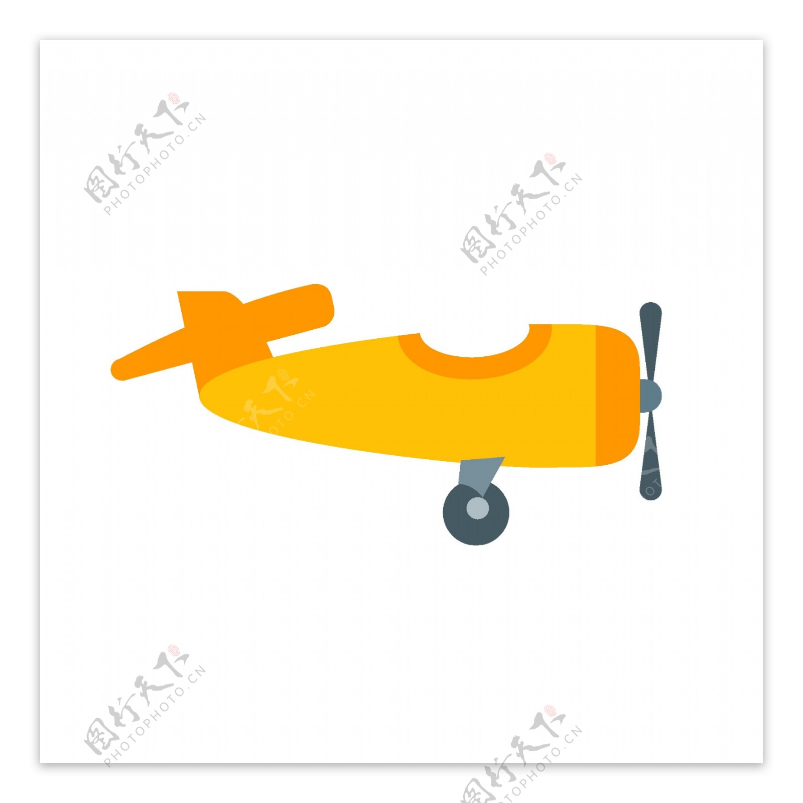 黄色飞机图标